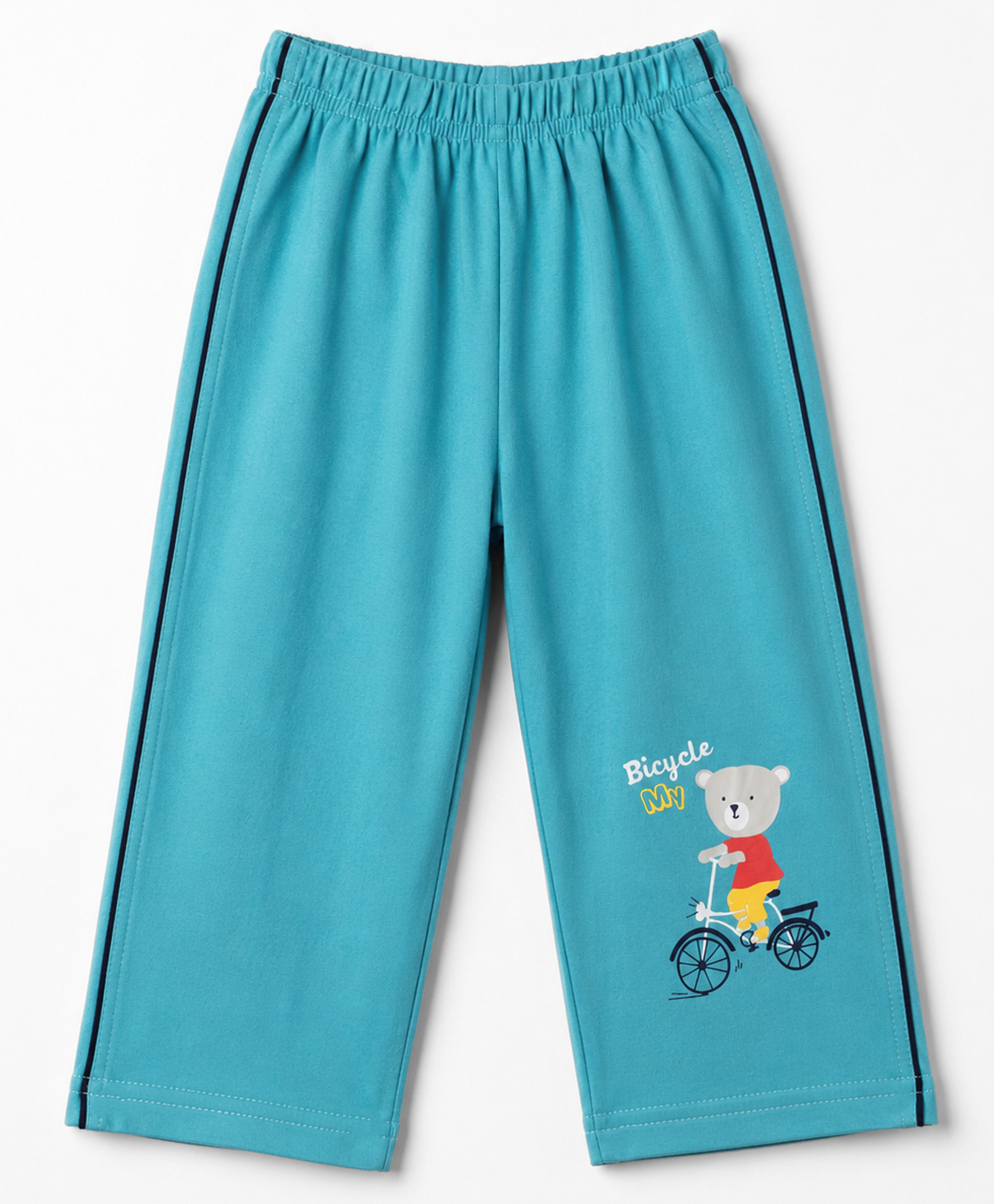 Tango Single Jersey Knit Full Length Lounge With Teddy Bear Graphic - Sea Green-image-36