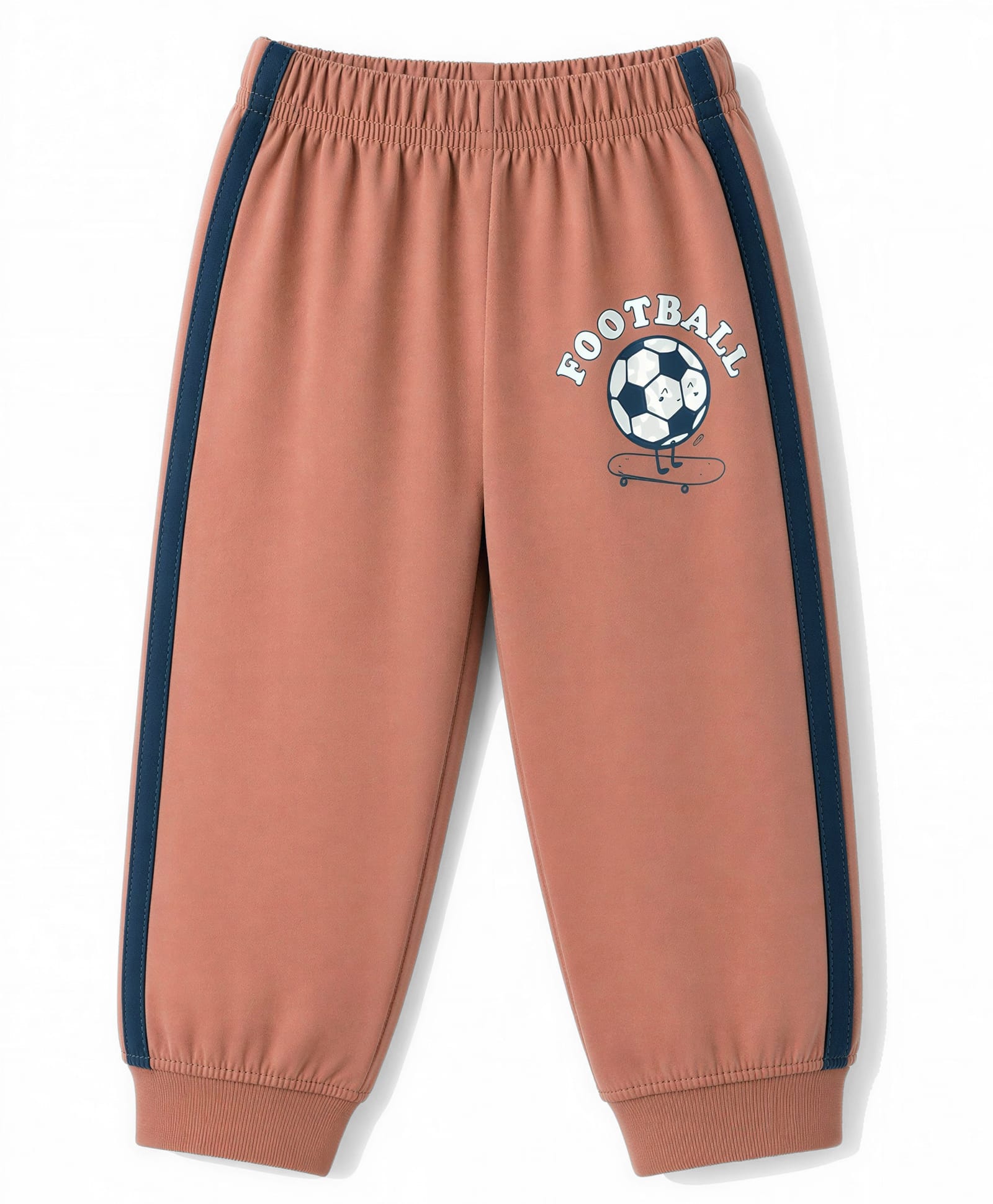 Tango Single Jersey Knit Full Length Lounge Pant with Football Print - Brown-picture-27