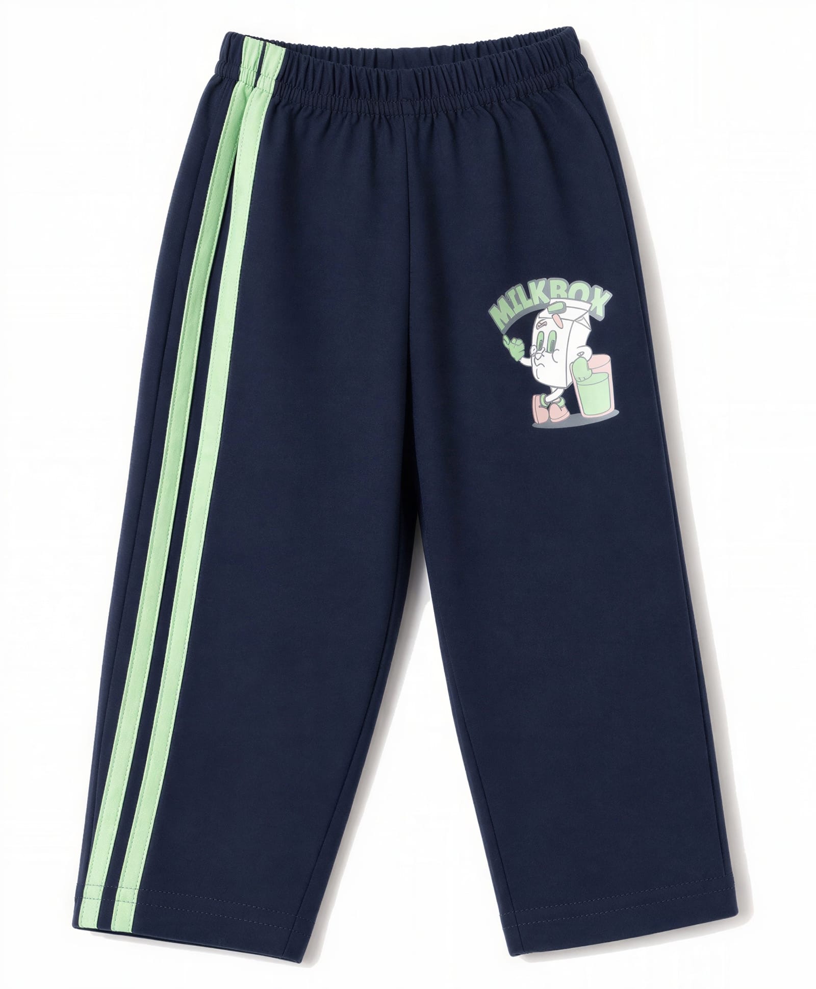Tango Single Jersey Knit Full Length Lounge Pant with Milk Box Print - Blue-picture-26