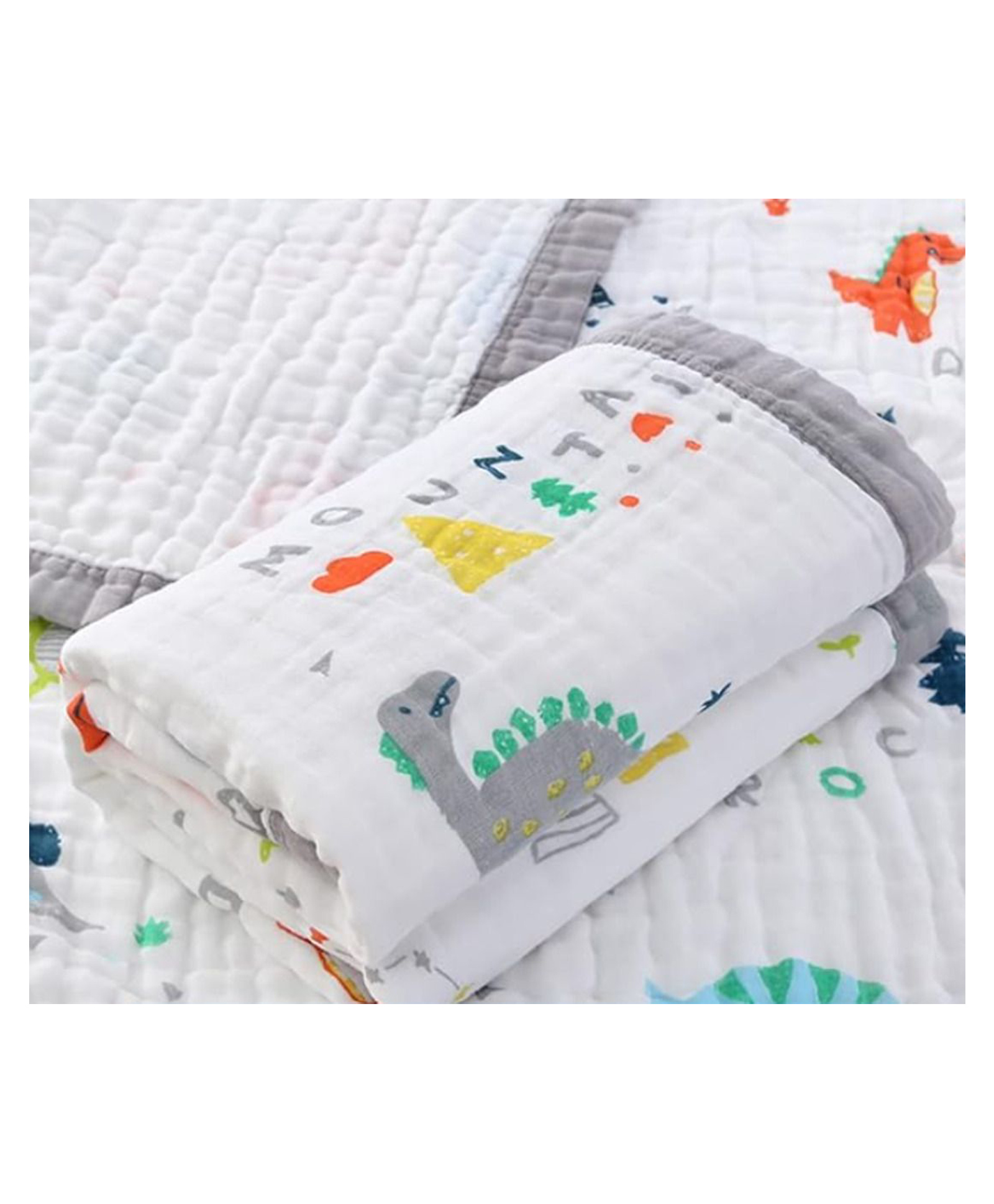 baby muslin BabyMuslin Organic Cotton Super Soft Absorbent Muslin 6 Layer 1 Towel Cum Blanket - GREY DIANOSOUR-picture-26