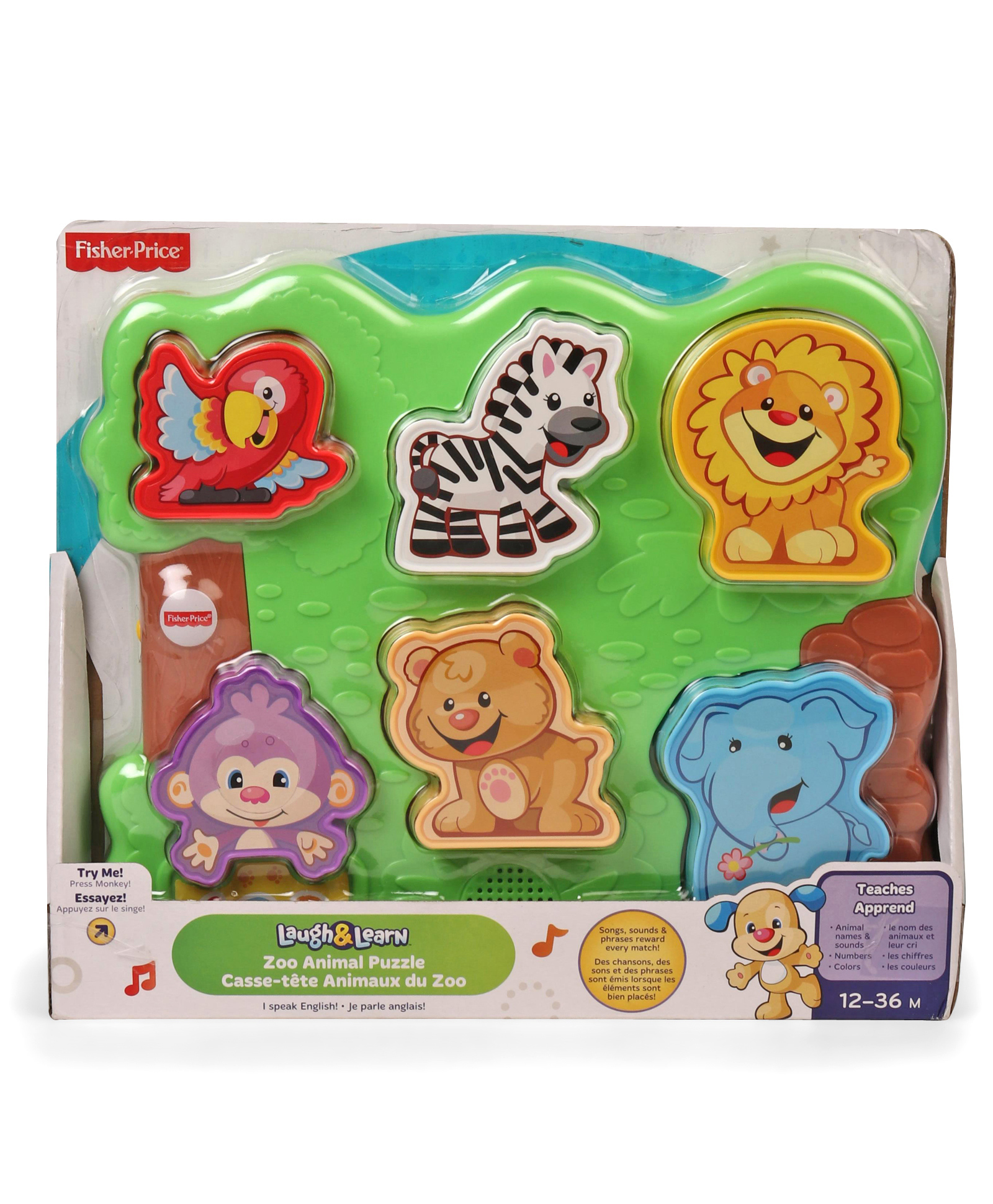 Fisher Price Laugh Learn Zoo Animal Puzzle Green Online