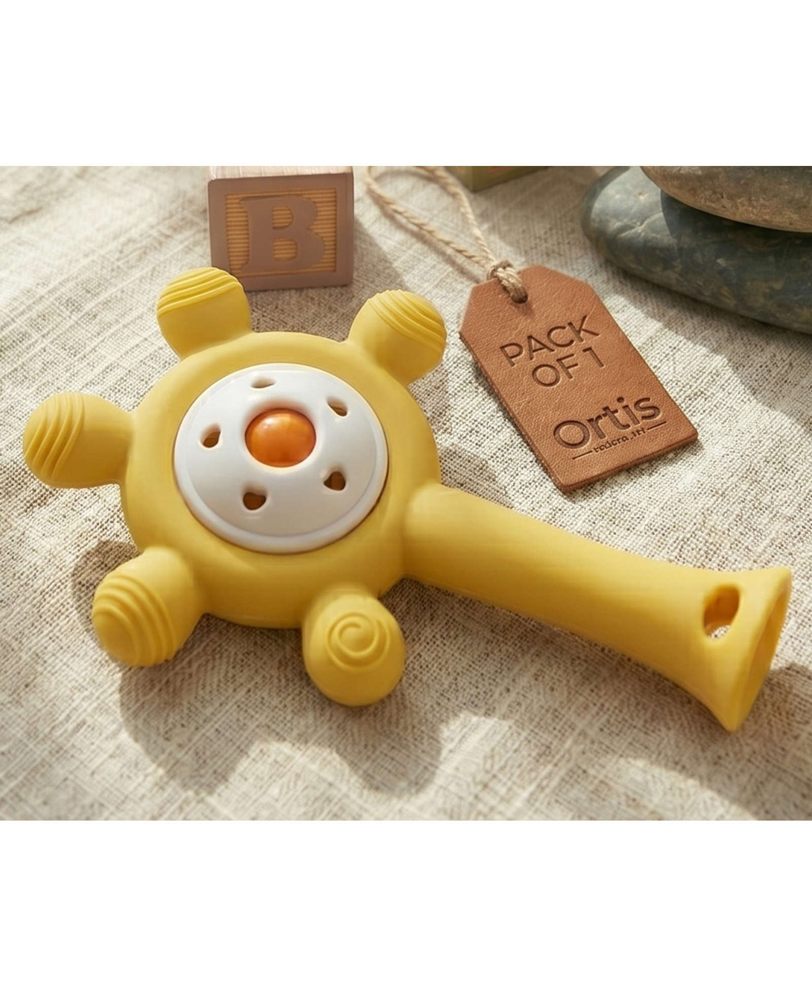 Ortis Silicone Teether For Baby - Yellow-picture-10