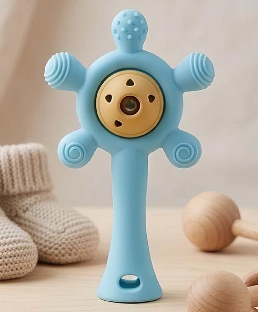 Ortis Silicone Teether For Baby - Blue-image-7