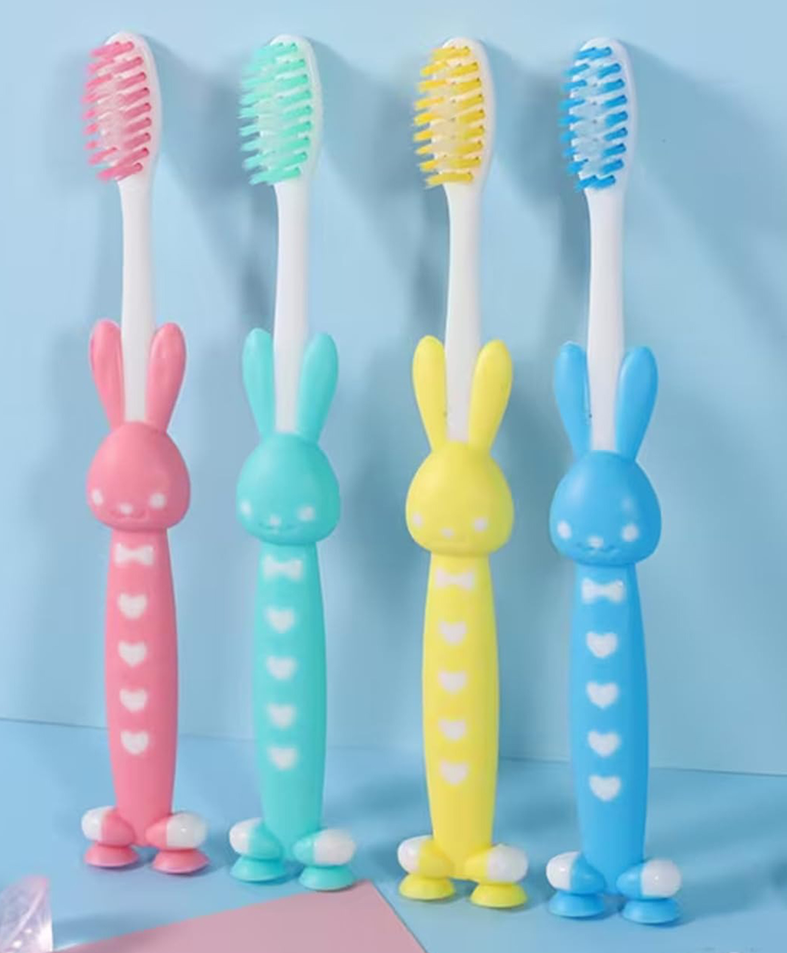 Ortis Kids Toothbrush with Soft Silicone Head - (Pack of 4) Multicolor-picture-7