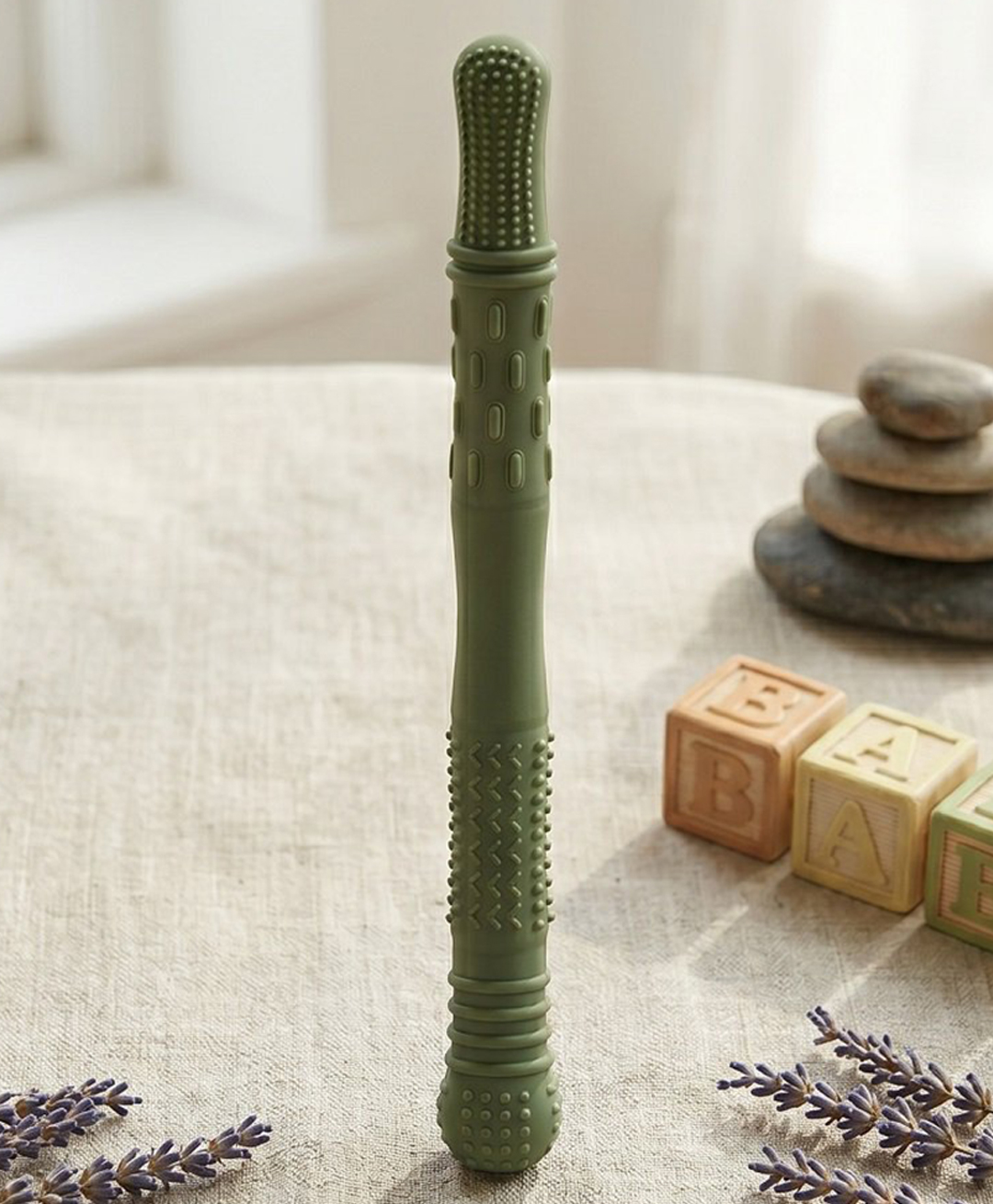Ortis Baby Teething Teether Toys Soft Chew Straws - Green-image-39