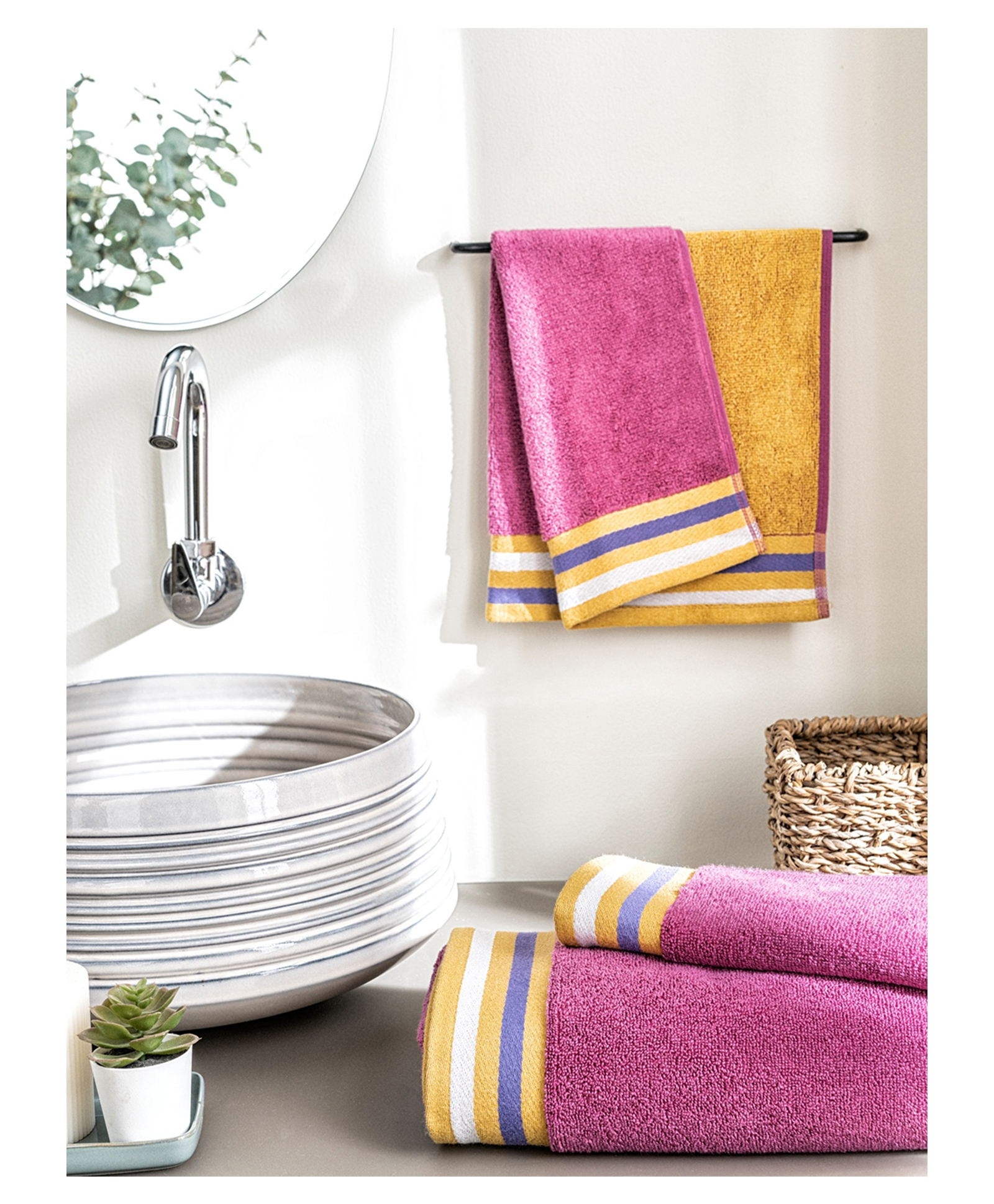 d'decor D Décor Zest Sunshine Hand Towel - Dark Pink-picture-24