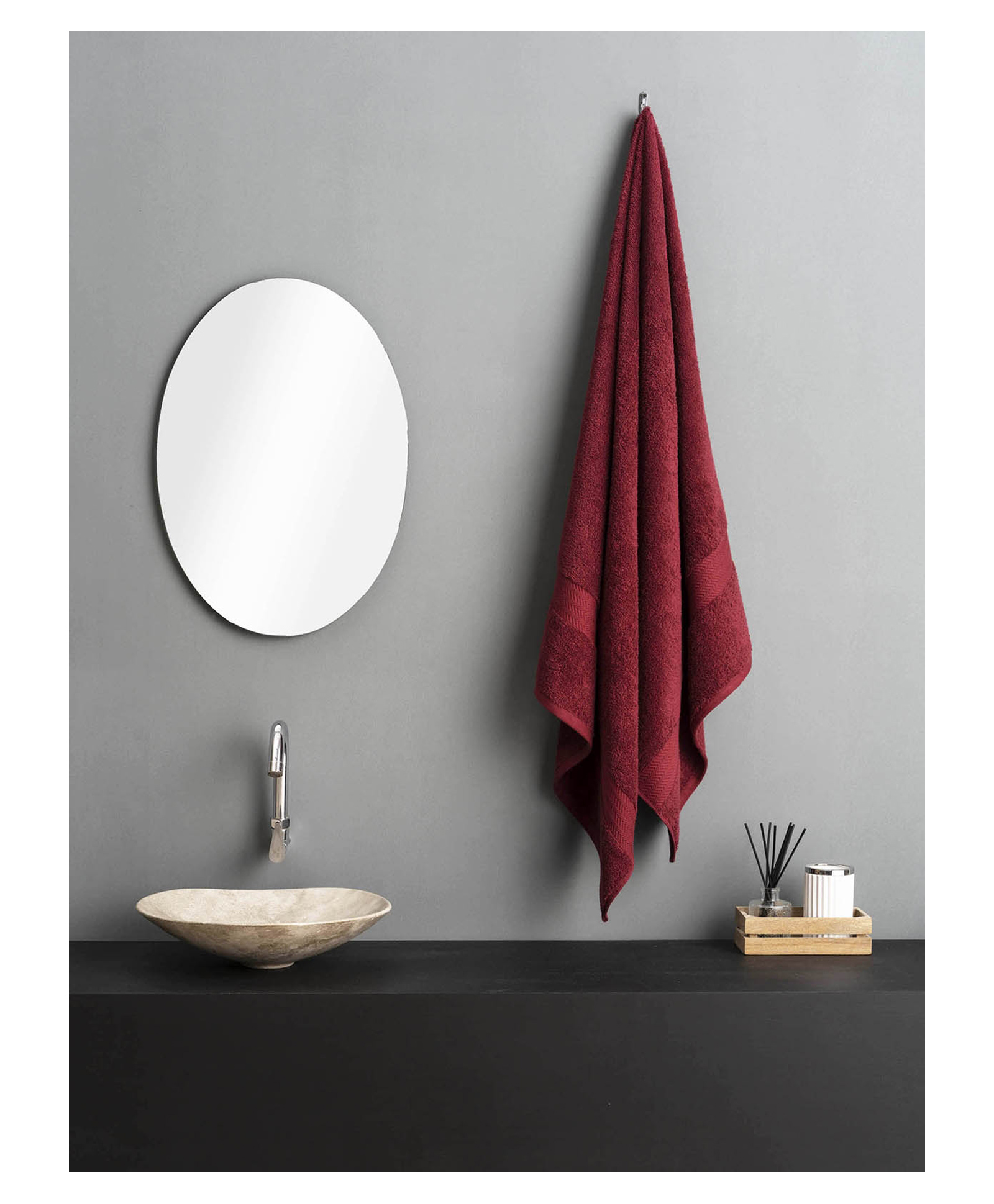 d'decor D Décor Brio Bath Towel Burdeos - Magenta-picture-18