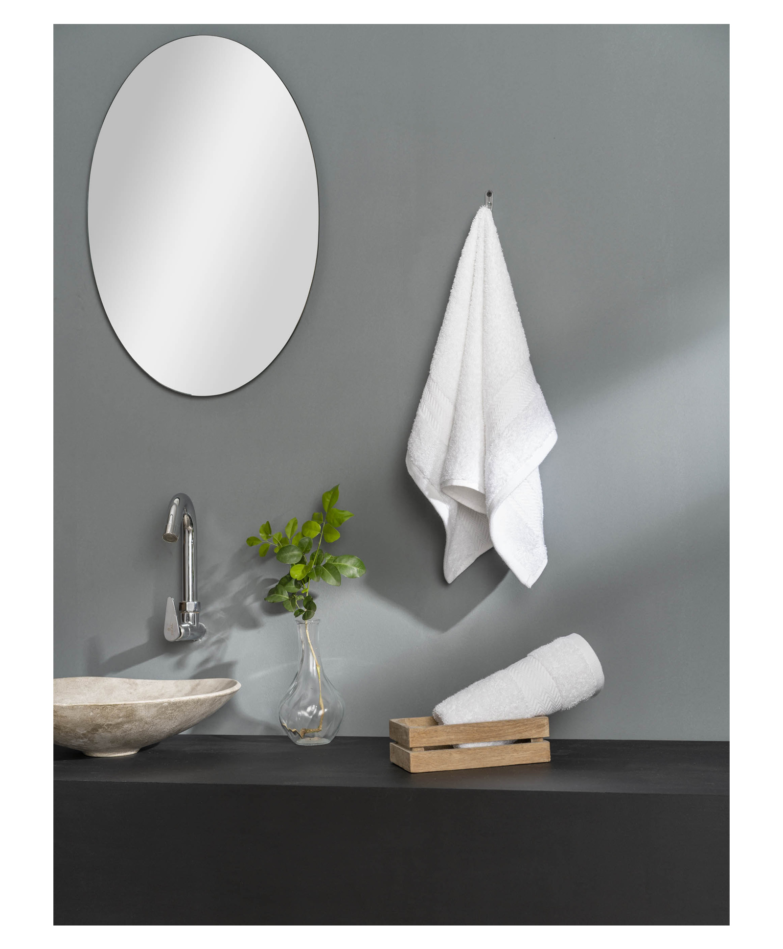 D'Decor Zero Twist Premium Cotton Plain Hand Towel with High Absorbency - White-picture-23