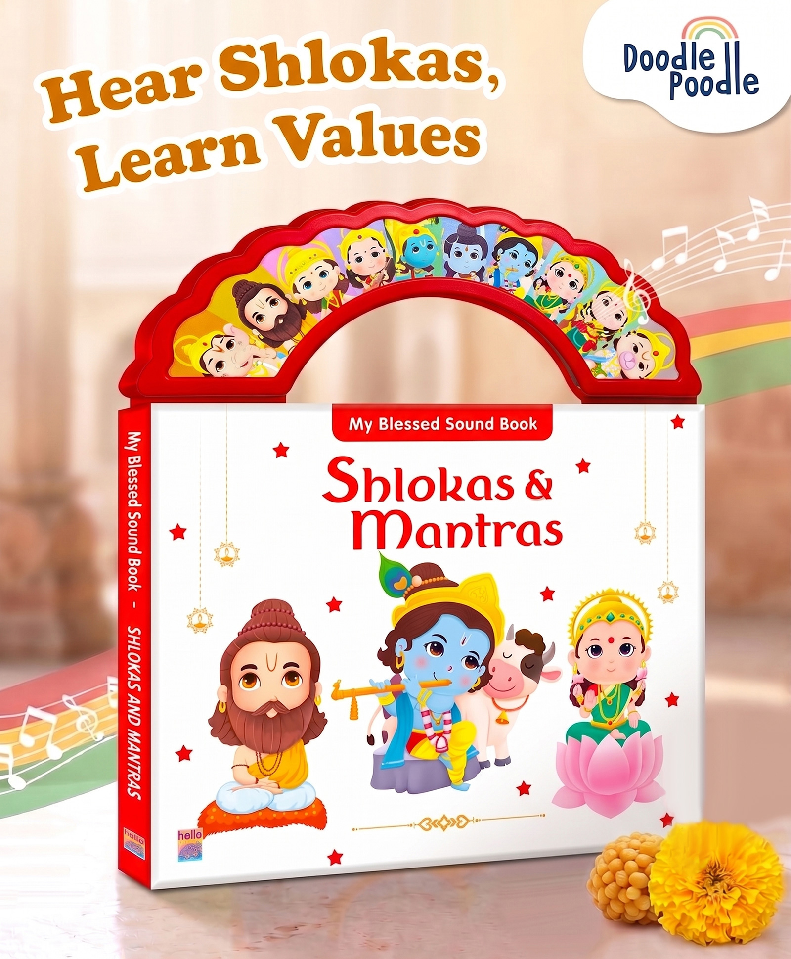 Shlokas & Mantras Sound Book for Kids | Interactive Devotional Press & Listen Board Book with Back Speaker & ON/OFF Switch | Introduces Indian Culture, Values & Early Learning | Ideal for Gifting-image-10
