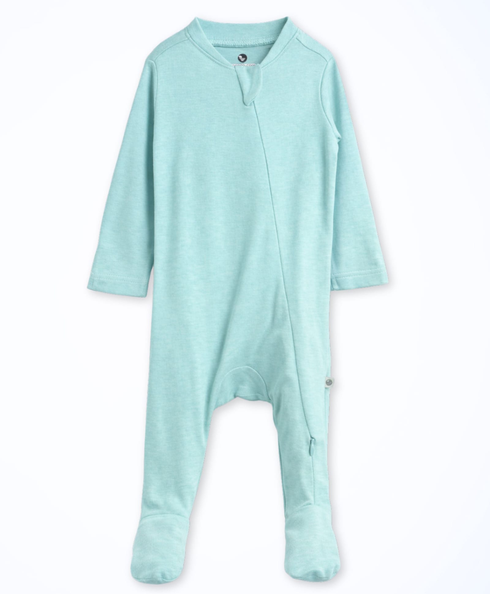 Cocoon Care Bamboo Knit Full Sleeve Solid Footed Sleepsuit - Blue-picture-26
