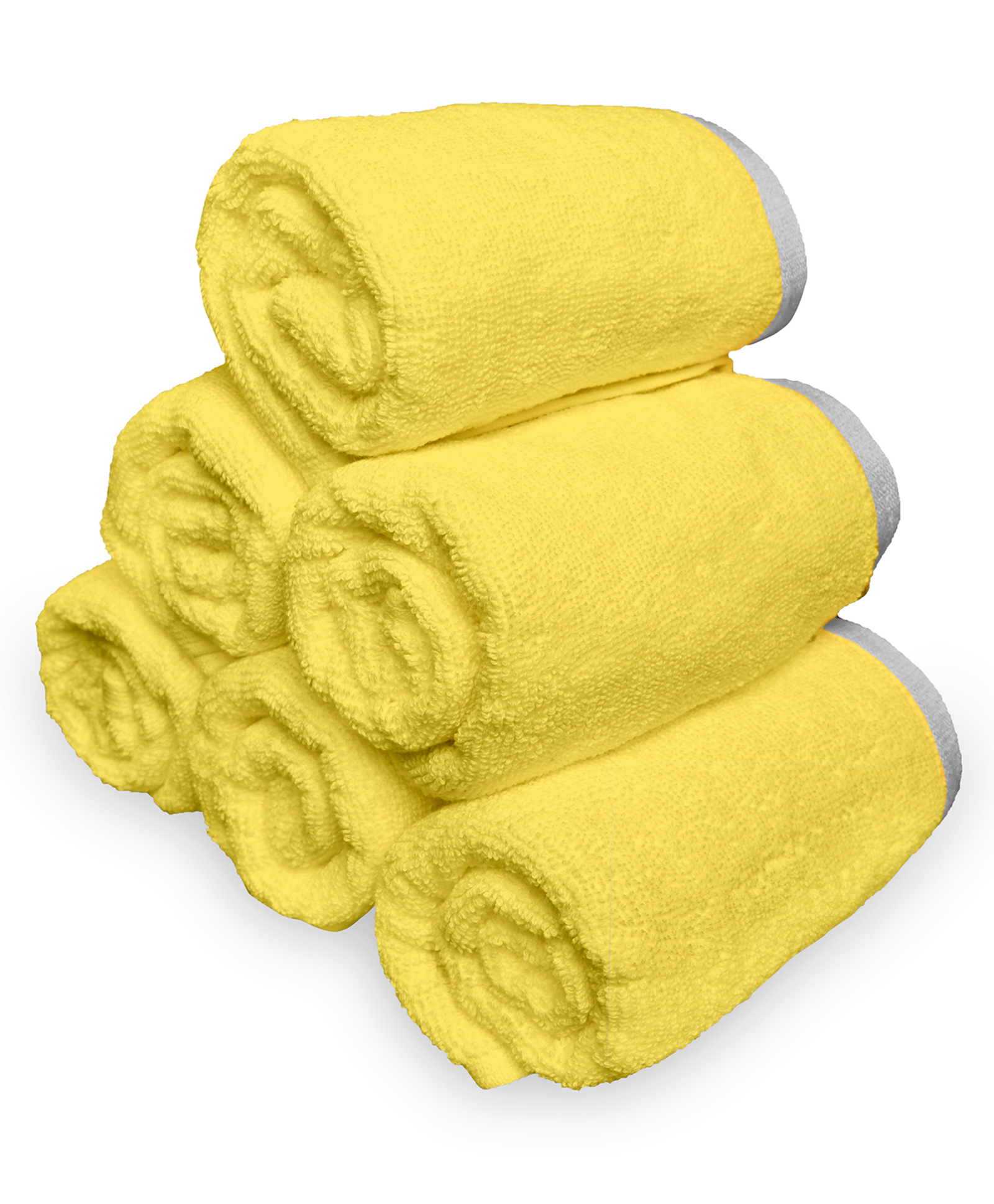 Divine Casa Cotton 500 GSM Set of 6 Hand Towels - Yellow-image-8