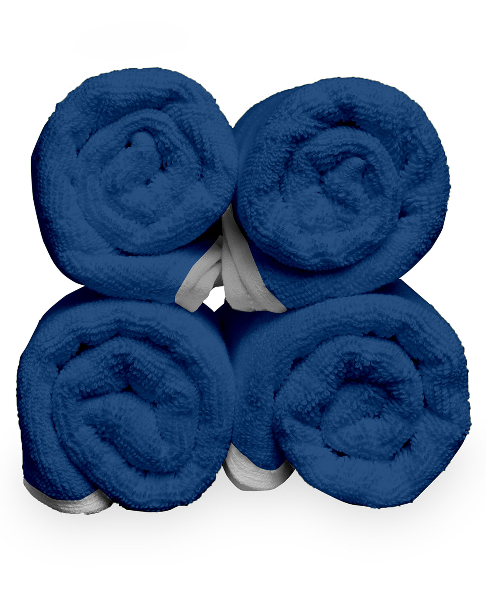 Divine Casa Cotton 500 GSM Set of 4 Hand Towels - Blue-image-2