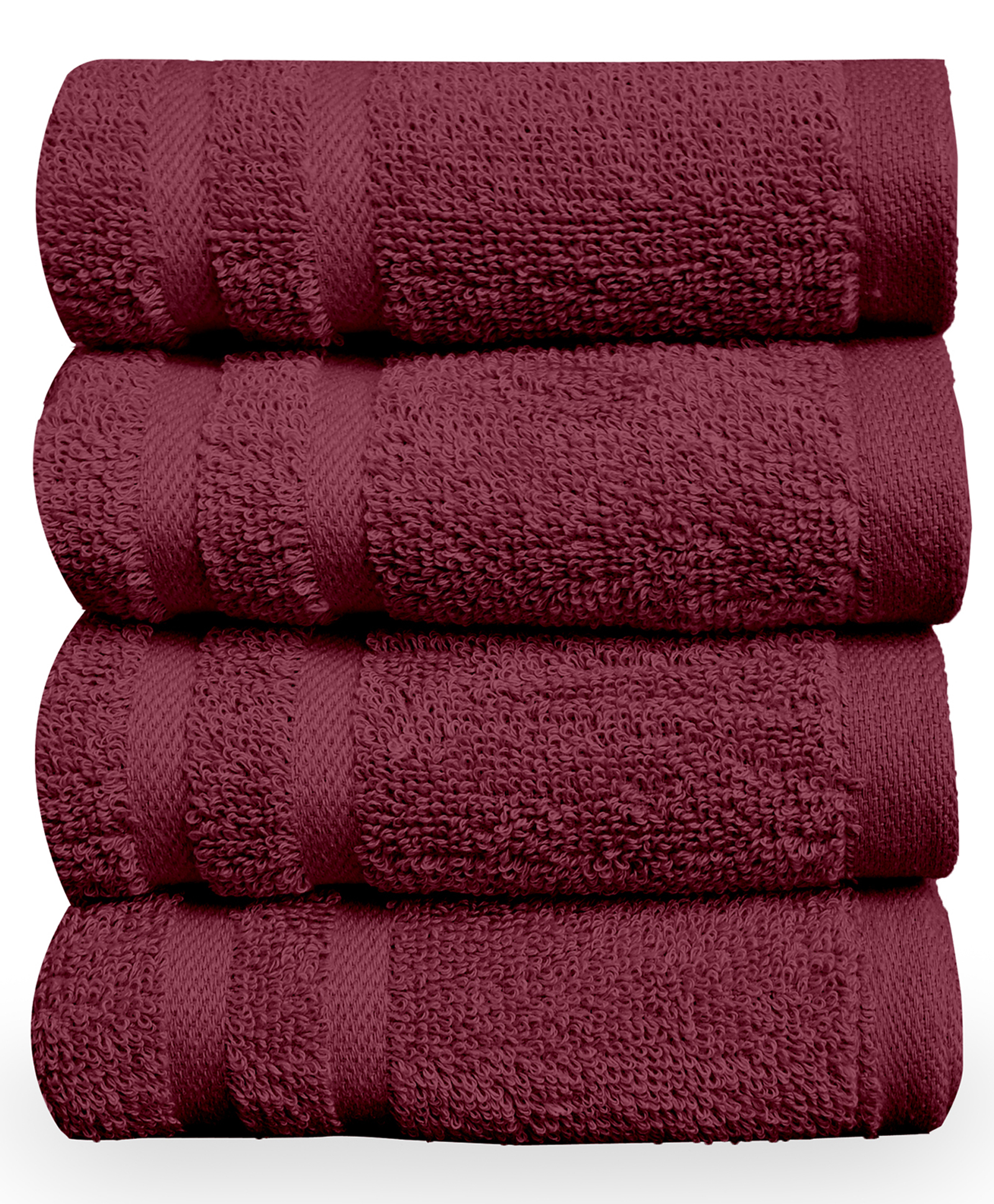 Divine Casa Cotton 550 GSM Set of 4 Hand Towels - Maroon-picture-11