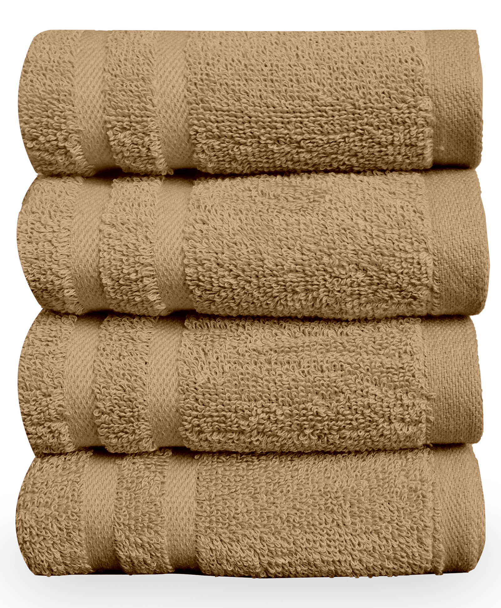 Divine Casa Cotton 550 GSM Set of 4 Hand Towels - Beige-image-44
