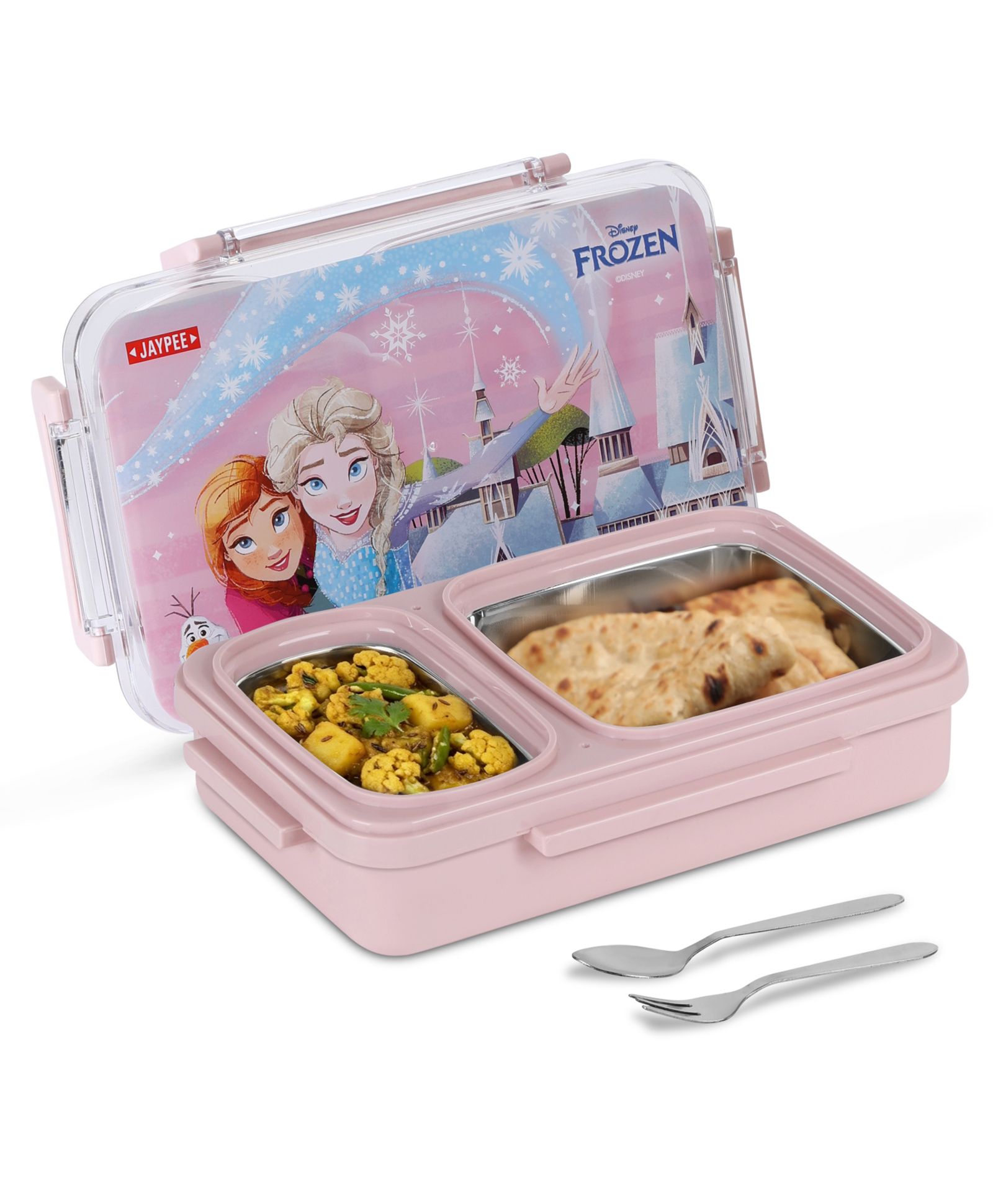 Jaypee Vivid Duo PU Insulated Inner Stainless Steel Cartoon Printed Lunch Box for School Kids, 630ml Pink-picture-27