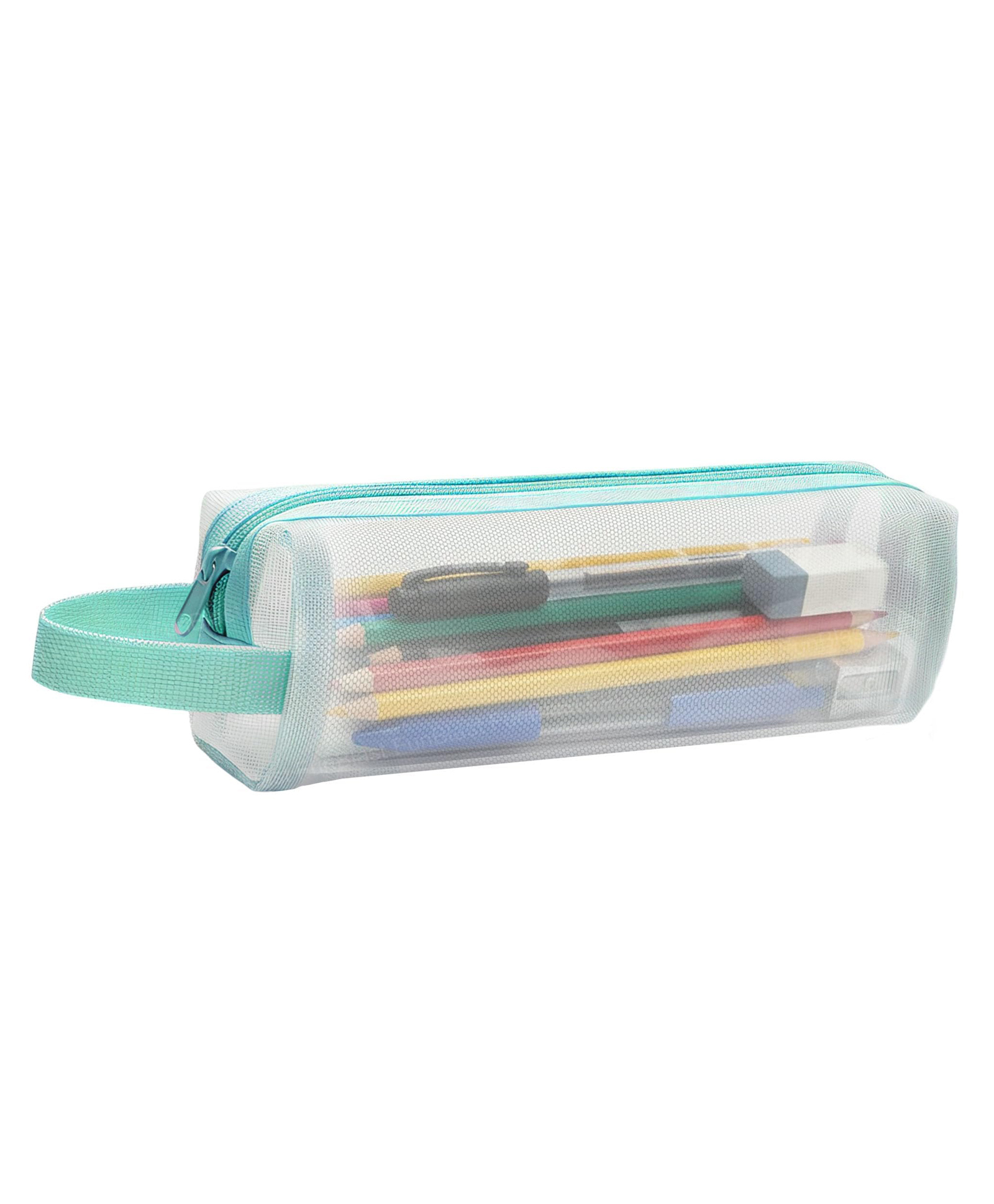FunBlast Transparent Large Capacity Pencil Pouch for Kids pack of 1 (Sea-Green)-picture-25