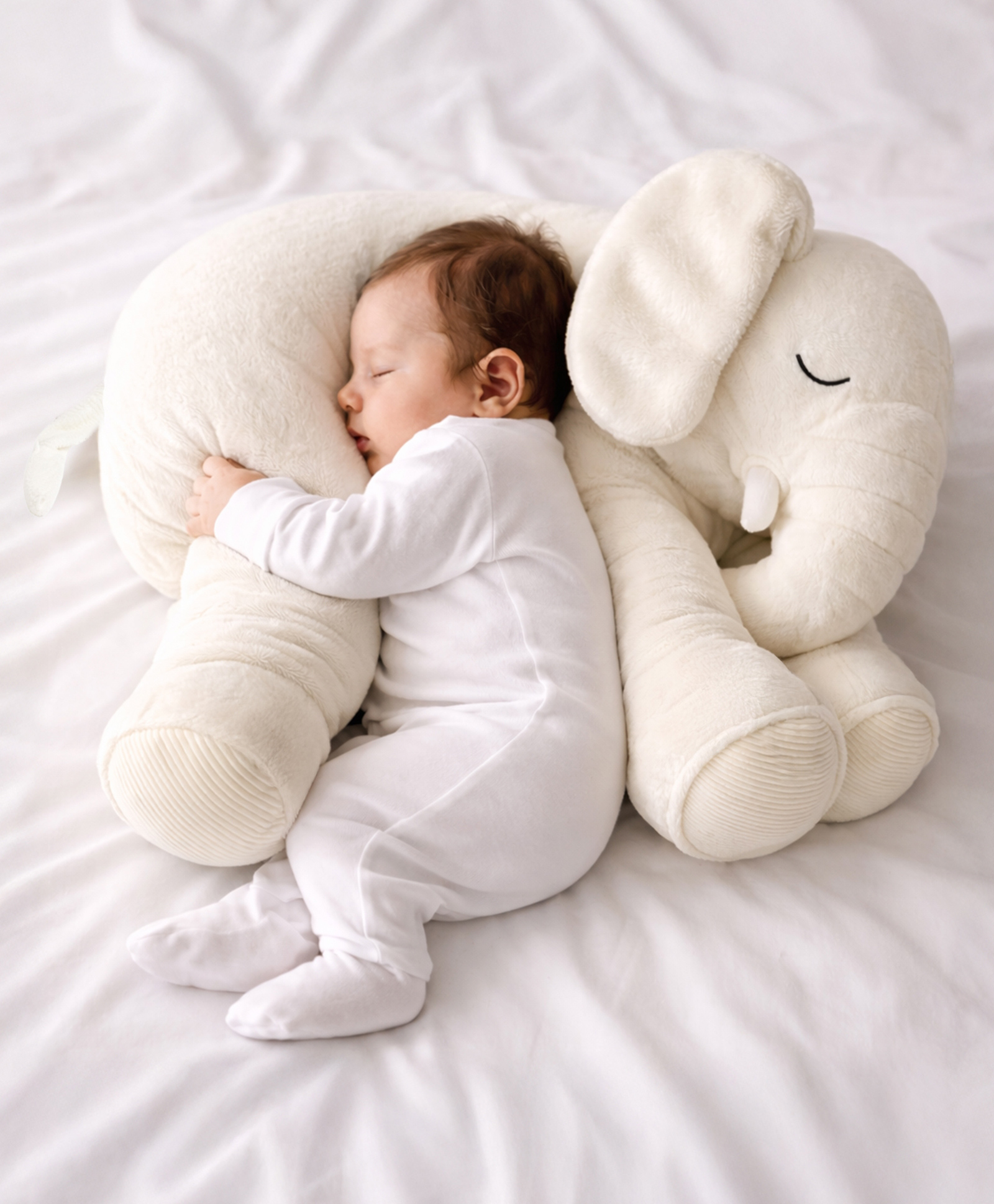 Mi Arcus Baby Elephant Shape Soft Plush Toy- White-picture-31