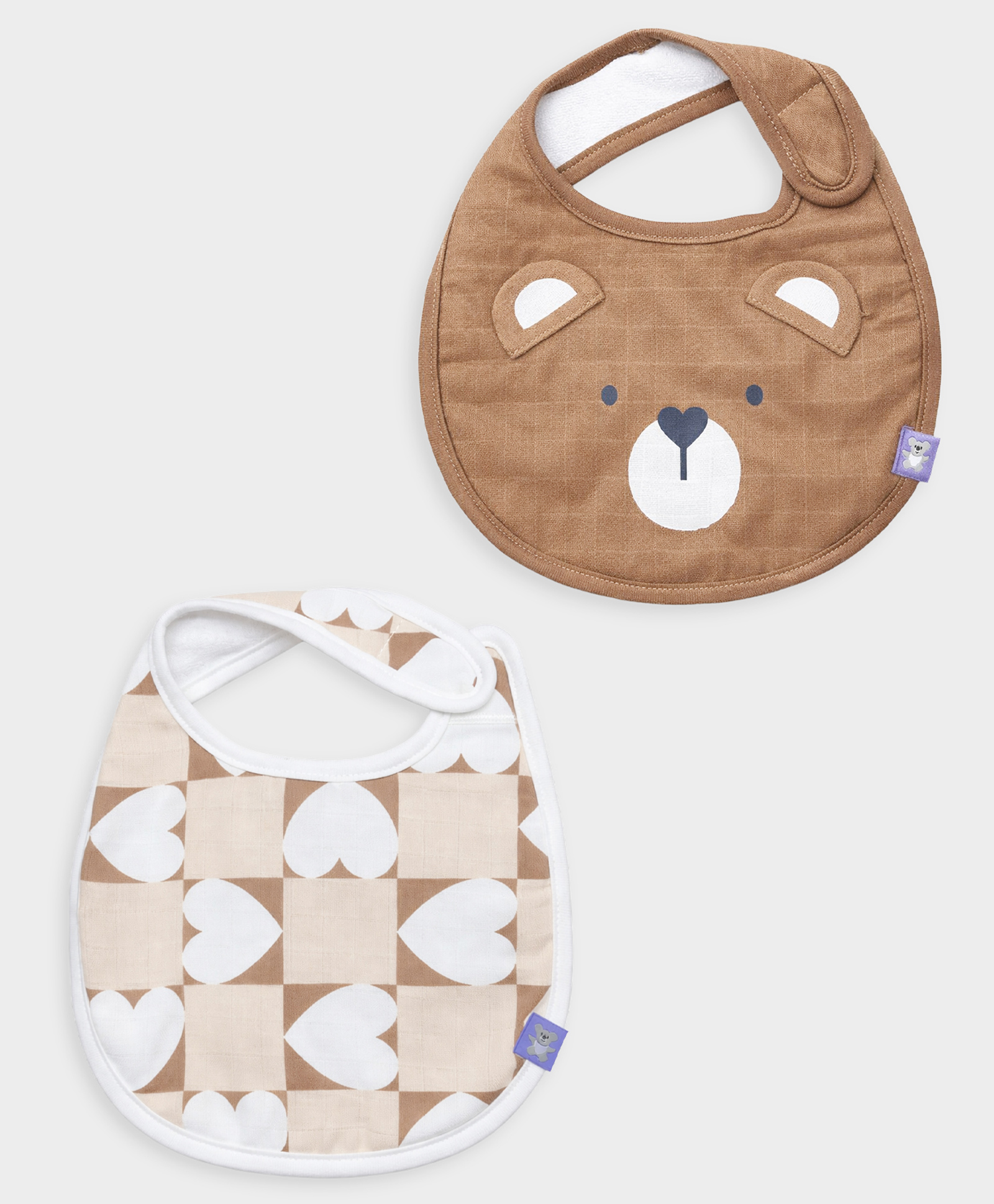 Mi Arcus Soft Printed Toddler Bib with Velcro Closure Pack of 2- Multicolor-picture-21