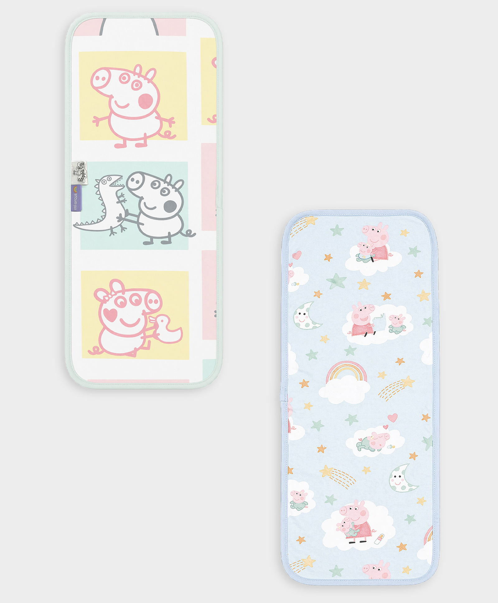 Mi Arcus 100% Cotton Soft Peppa Pig Printed Burp Cloth Pack of 2- Multicolor-image-19