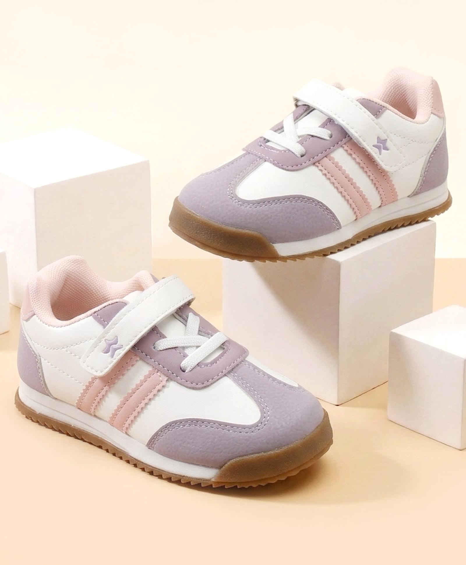 Cute Walk by Babyhug Velcro Closure Sport Shoes With Star Embroidery - Pink-image-32