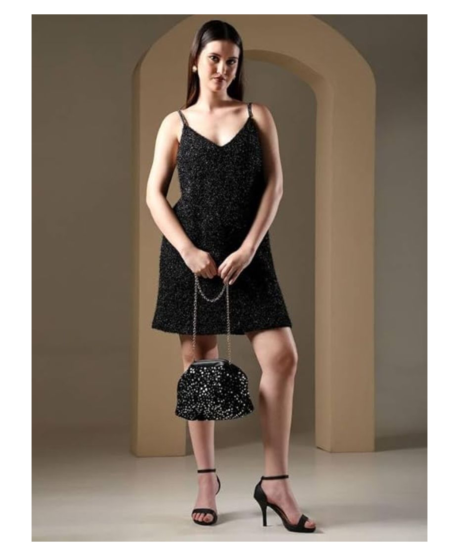ENSAC Bridal Clutch Sling with Detachable Chain | Gift for Women | Clutch for Women | Wedding and Party Bridal Bag-image-1
