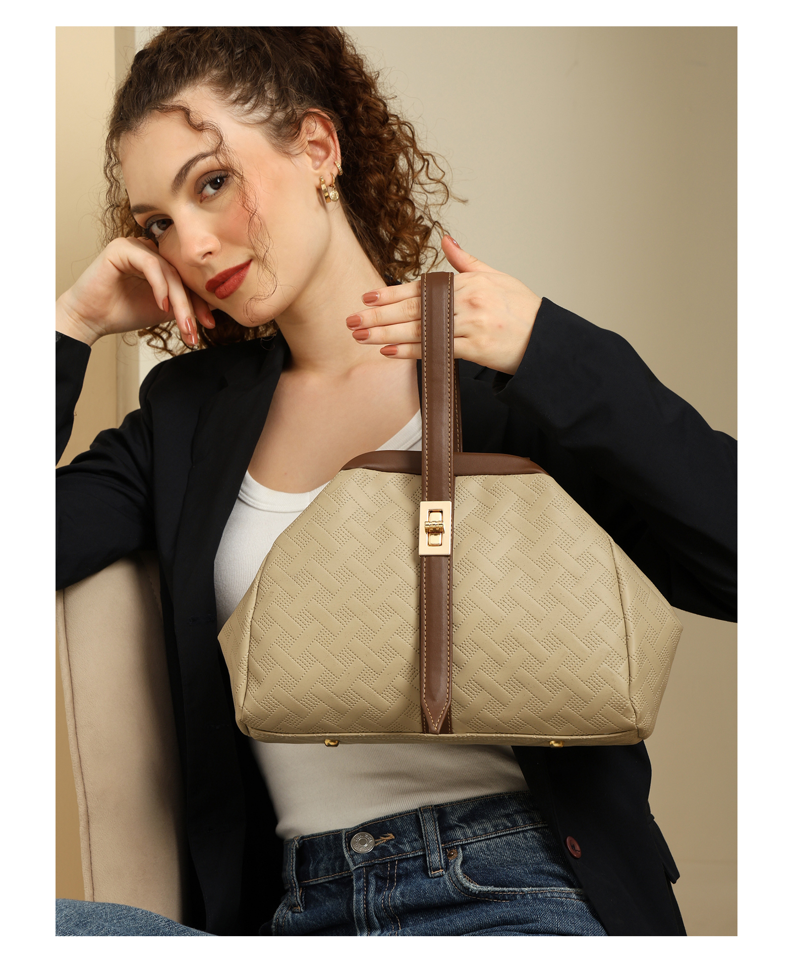 ENSAC Stylish Clutch Sling Bag for Women | Crossbody Purse | Elegant Party Handbag with Pin Buckle Closure-image-4