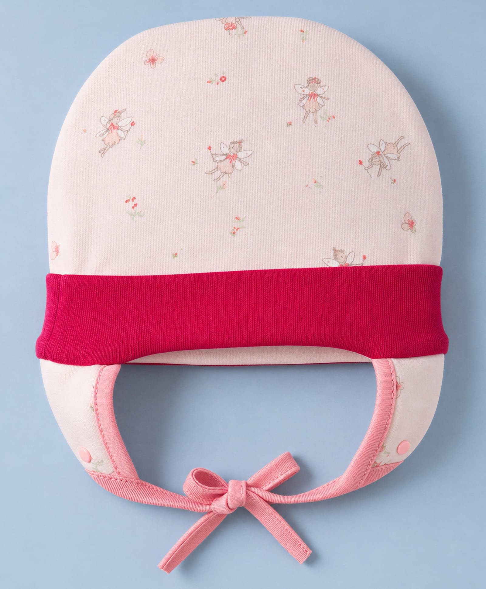 OHMS Single Jersey Knit Baby Cap with Fairy Print Pink - Diameter 16 cm-picture-17