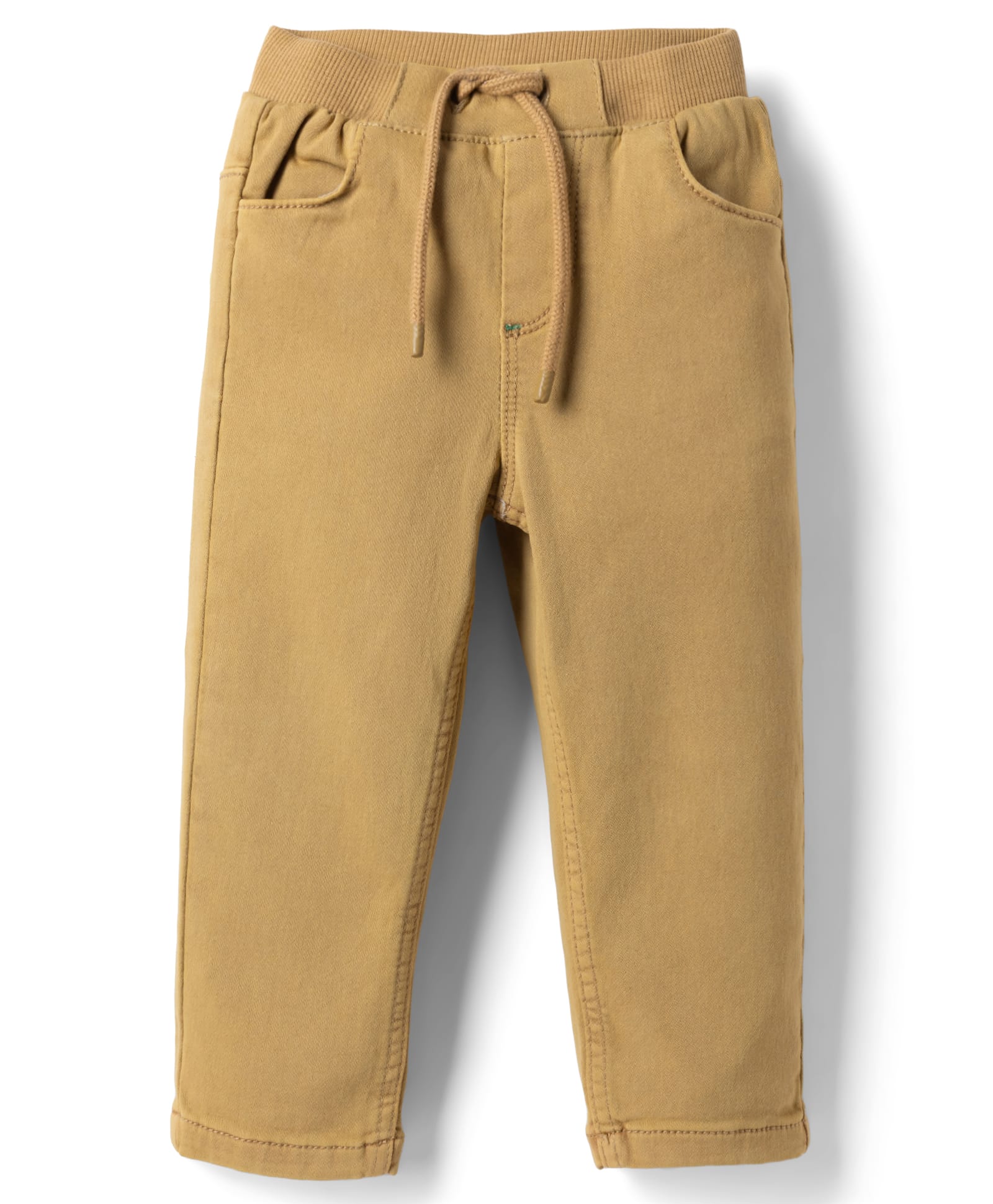 Babyhug Denim Full Length Solid Jeans With Stretch - Khaki-picture-24