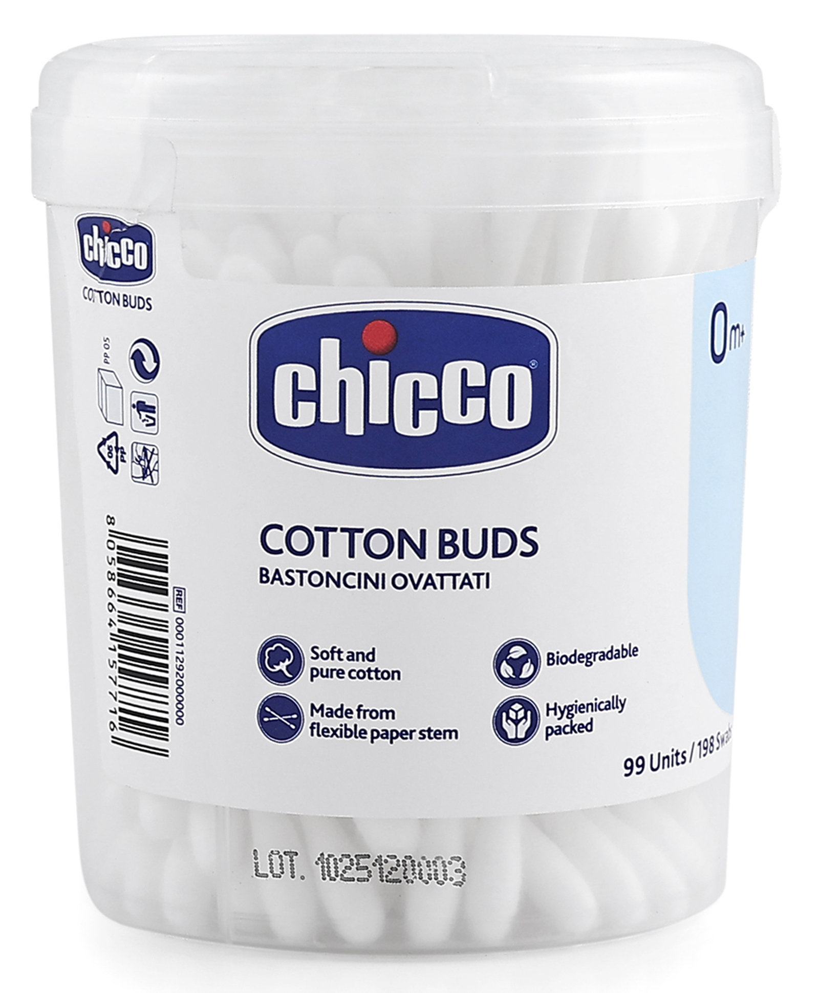 Chicco Cotton Buds, Made of Paper Stem, Safe and Hygienic for Babies, Biodegredable - 99 Pieces-picture-14