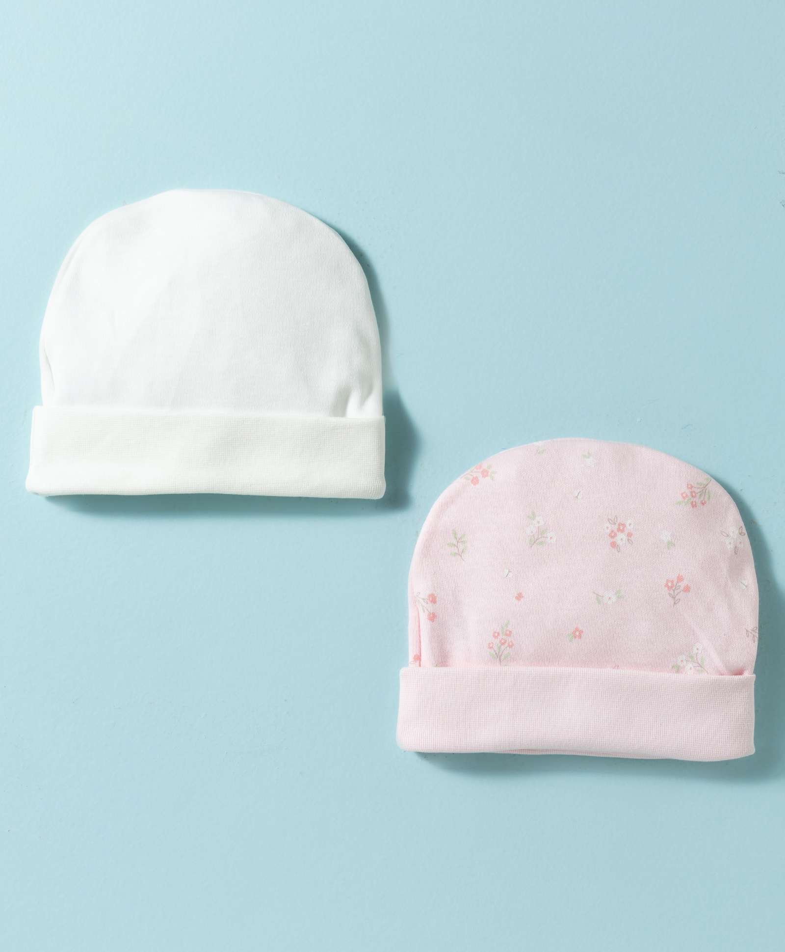 Bubble Pop Interlock Knit Printed Baby Caps Pack of 2 Multicolor - Diameter 11 cm-image-26