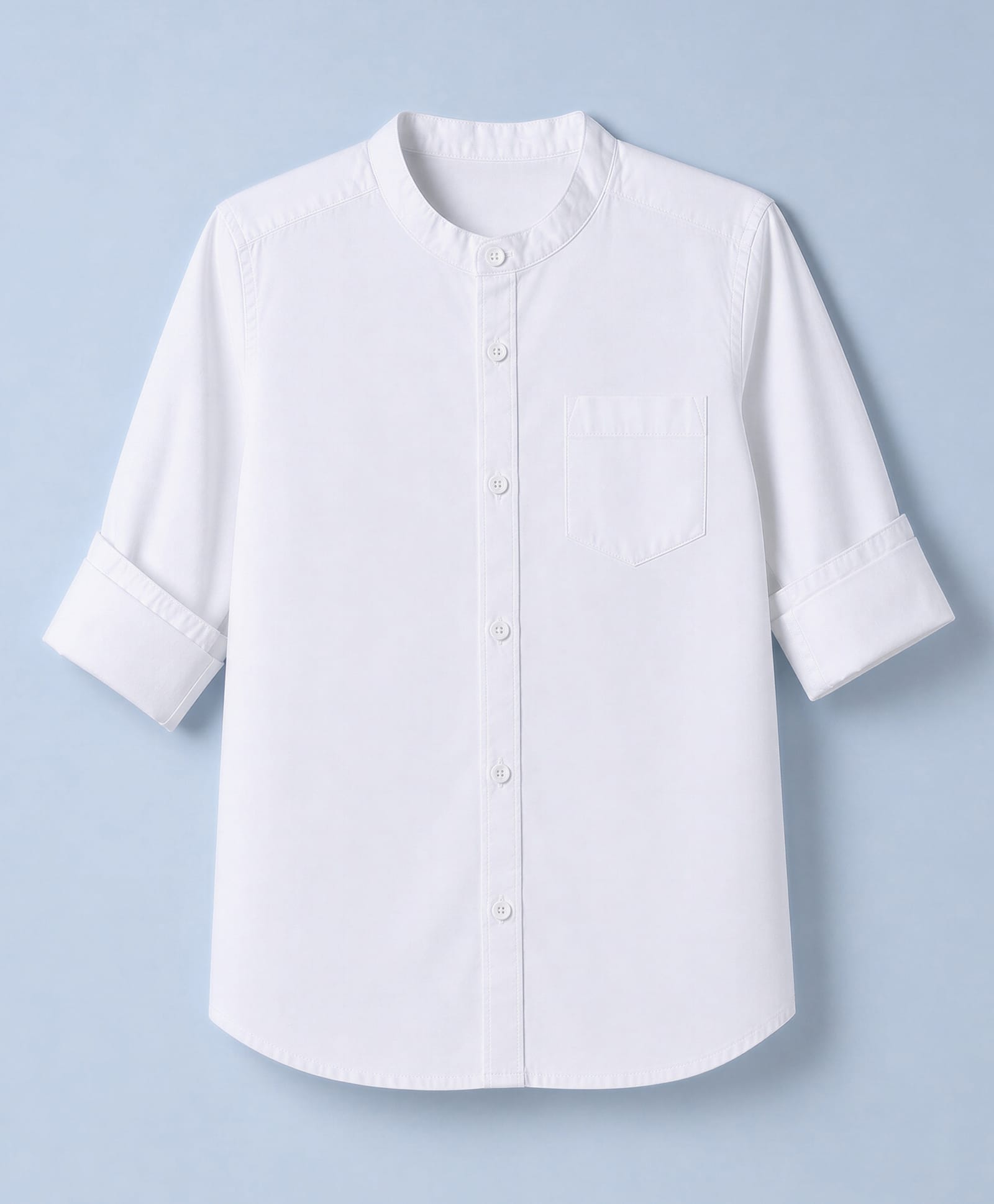 Pine Kids Cotton Woven Solid Shirt with Full Sleeves in White for 5-6 Years-picture-19