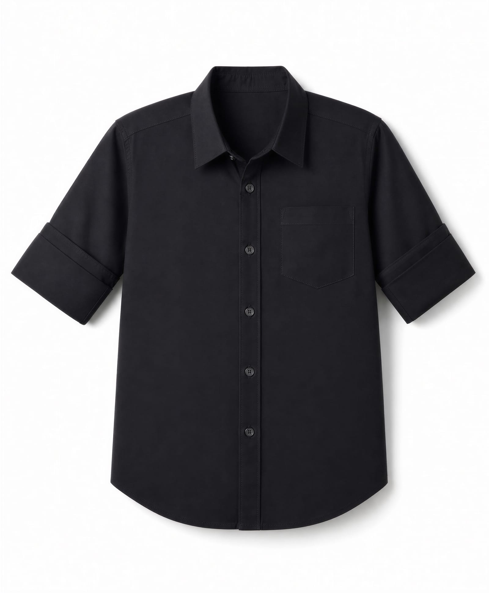 Pine Kids Cotton Woven Full Sleeves Solid Colour Shirt - Black-picture-36