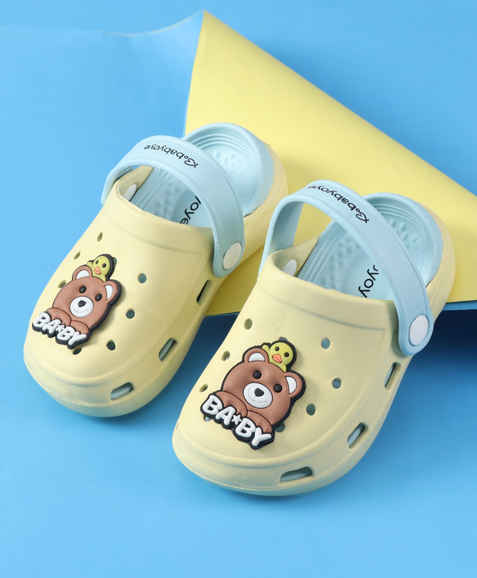 Babyoye Slip On Unicorn Applique Clogs with Back Strap - Lime Green-picture-13
