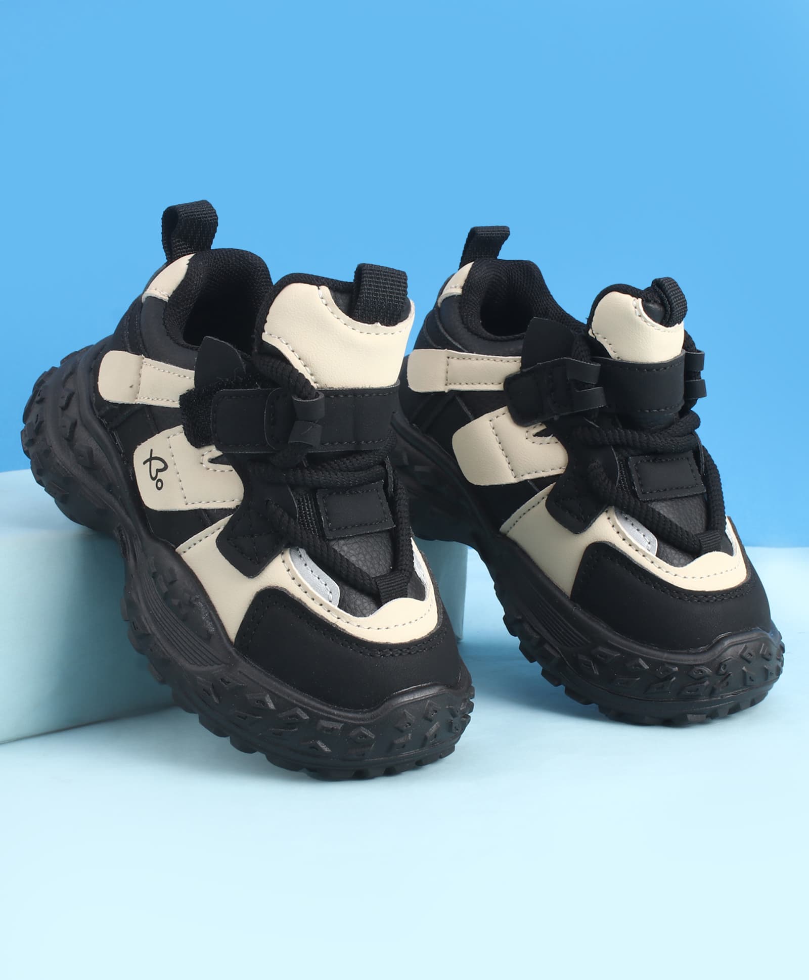 Babyoye Lace Up Solid Sneaker - Black-image-46