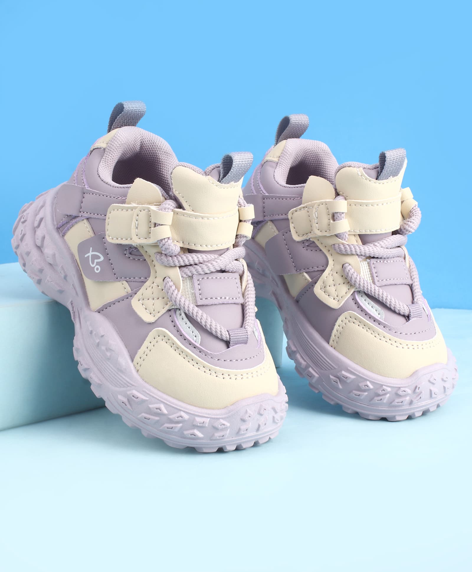 Babyoye Lace Up Solid Sneaker - Purple-picture-20