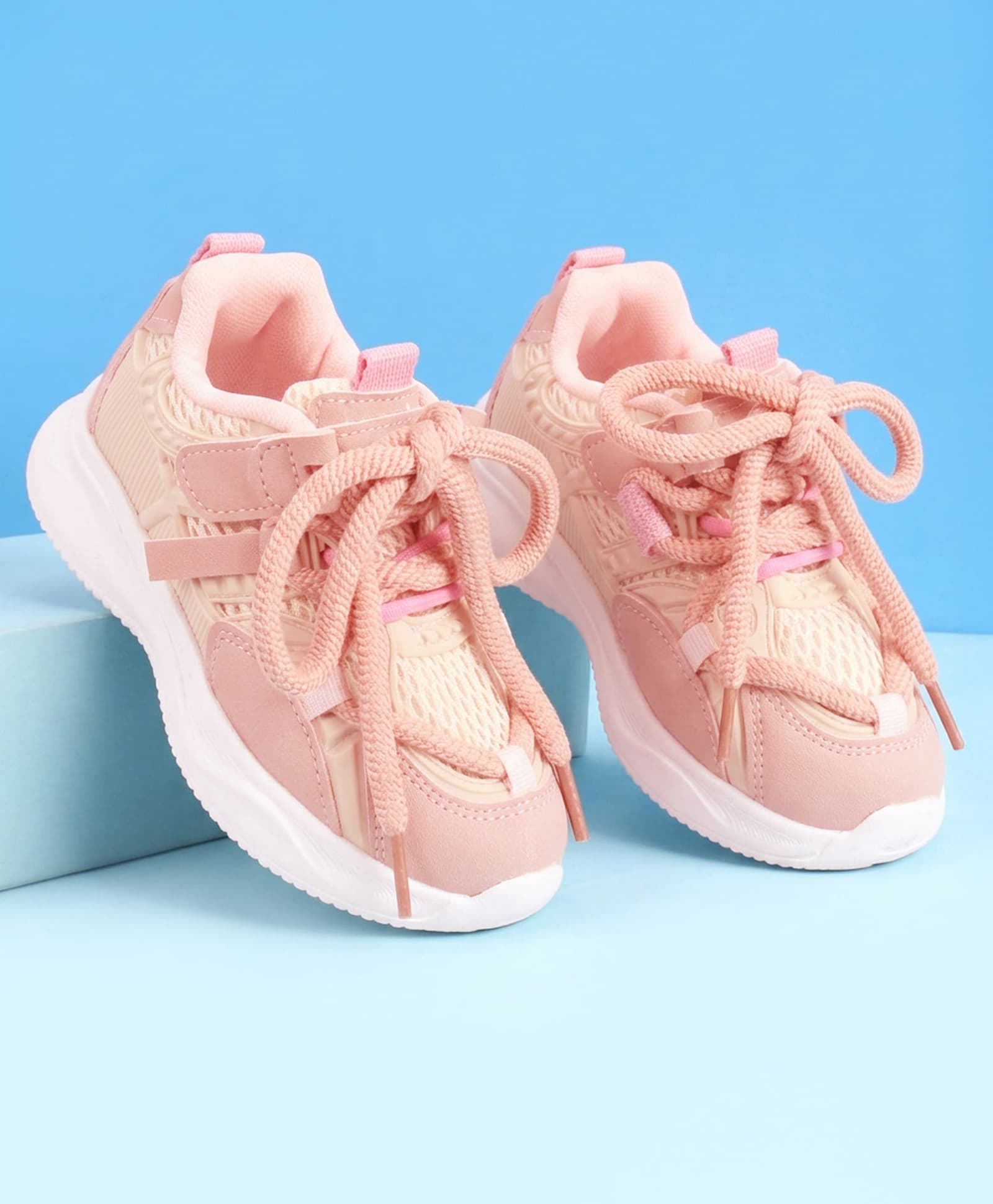 Babyoye Lace Up Solid Sneaker - Pink-picture-20