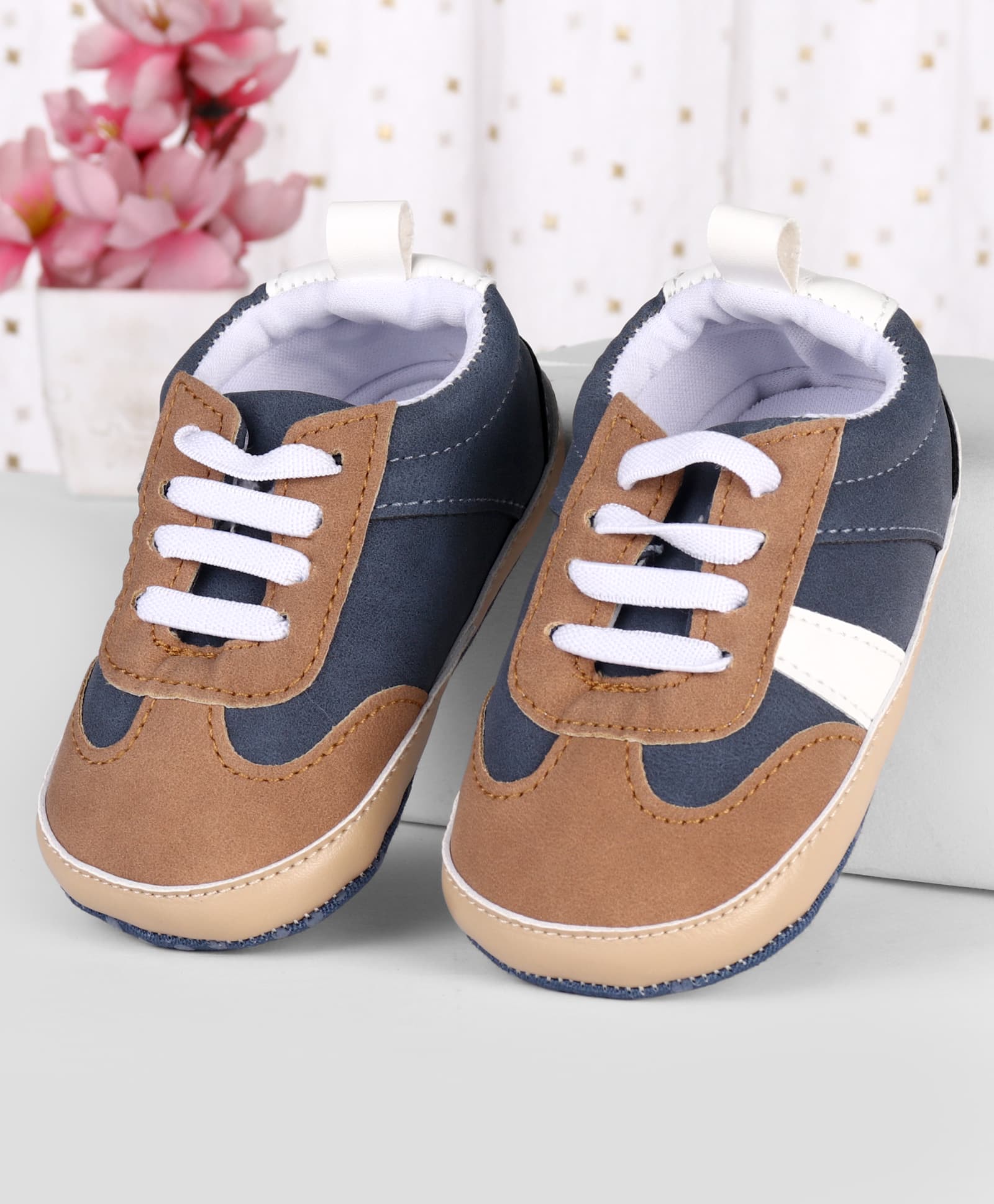 Cute Walk by Babyhug Lace Up Solid Booties - Brown-image-35