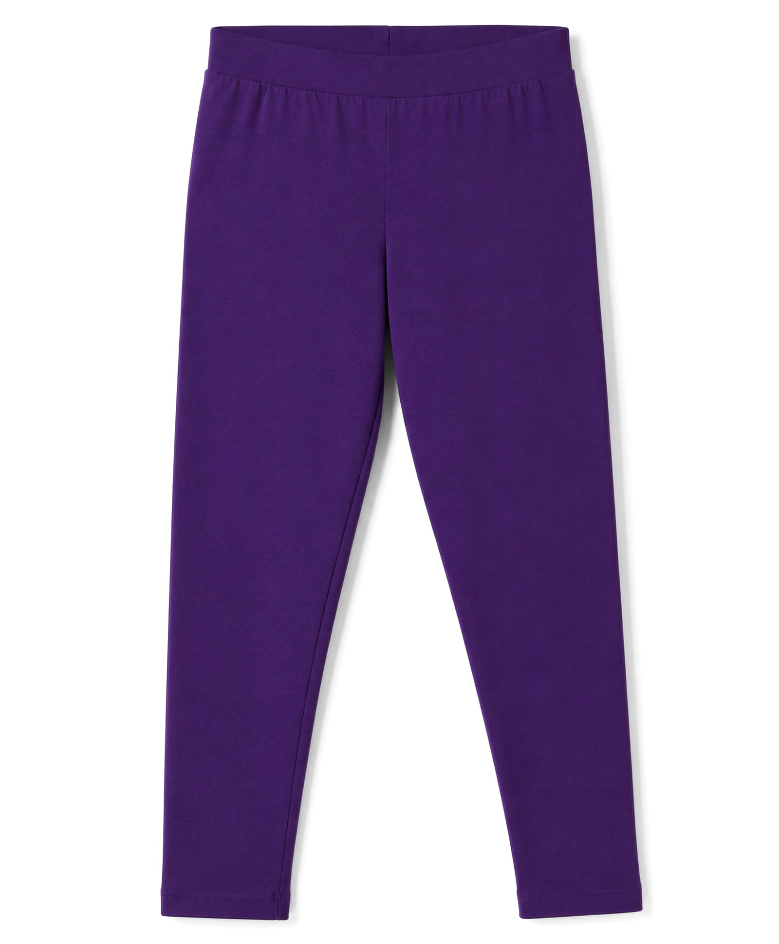 Pine Kids Cotton Lycra Knit Full Length Solid Colour Leggings - Purple-picture-19