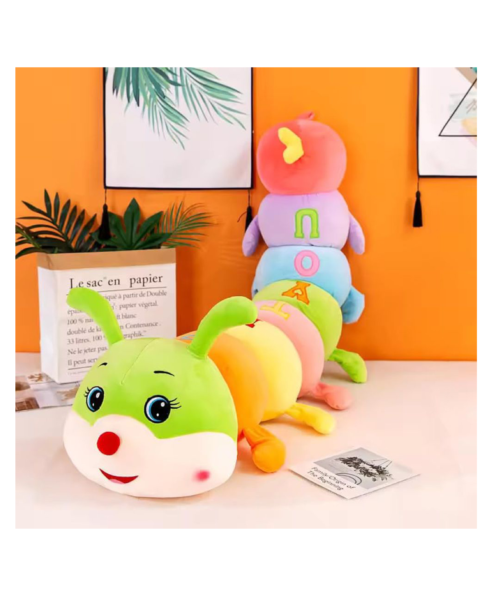 BESTIES 110 cm Big Size Super Soft Caterpillar Soft Toy -Multicolor-image-7