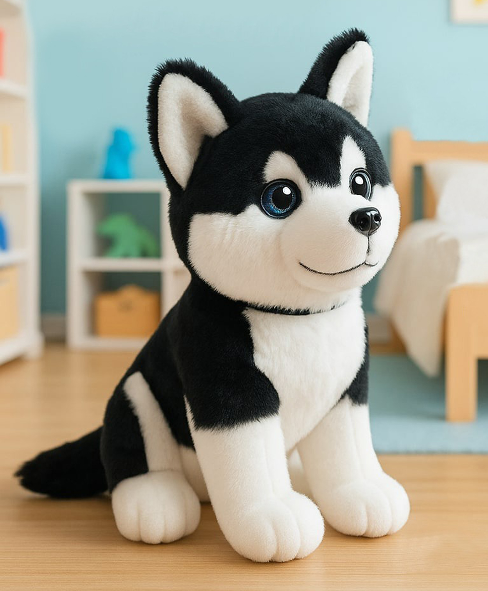 BESTIES 25 cm Black & White Husky Dog Stuffed Animal Puppy Soft Toy, Adorable Gifts-picture-46
