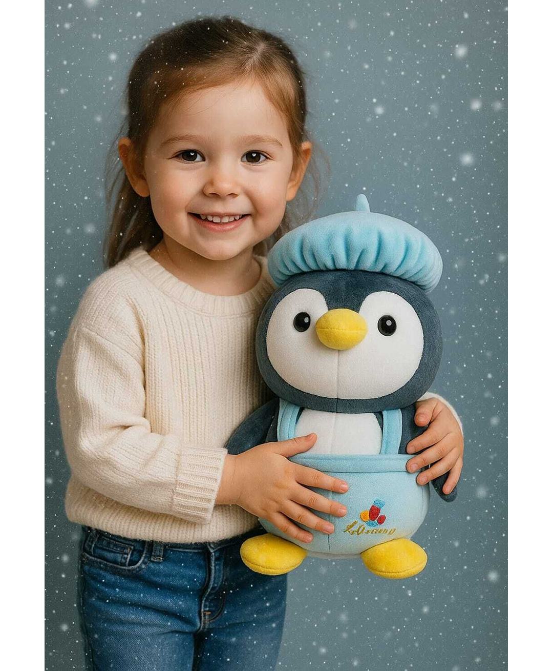 BESTIES 30 cm Cute Penguin Plush Soft Toy for Kids Blue-image-23