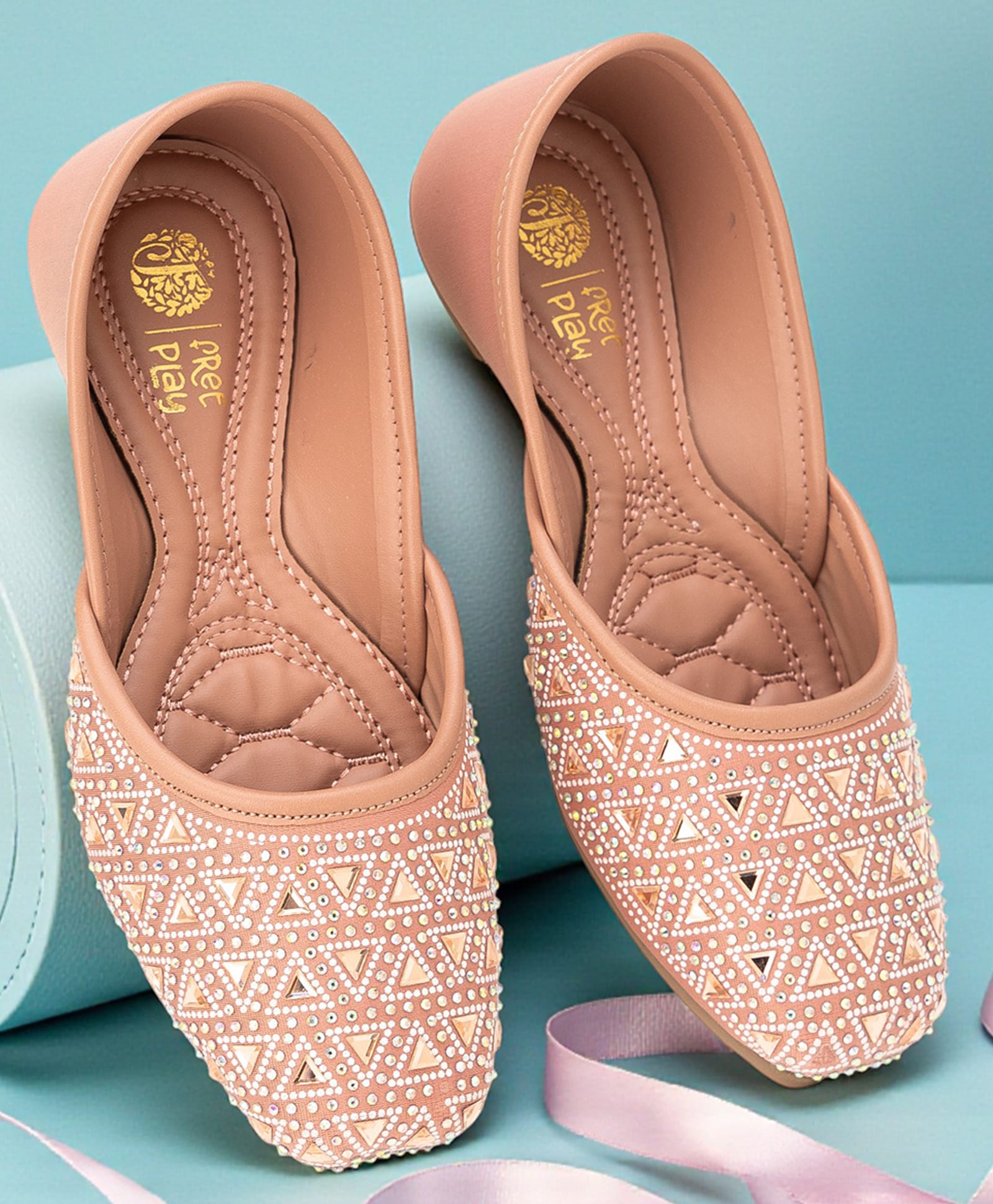 Freeplay Stones Embellished Mojaris - Pink-picture-12