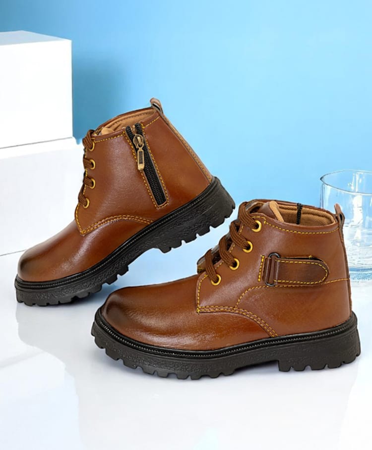 Freeplay Solid Zip Closure Boots - Tan-picture-31