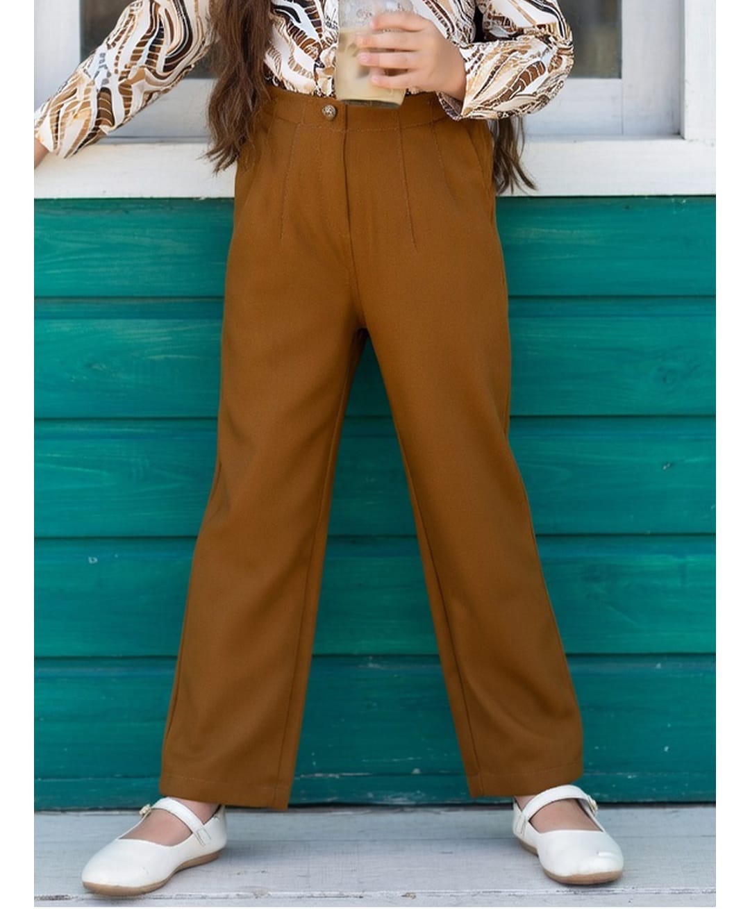Cutiekins Rayon Woven Solid Trousers - Brown-picture-10