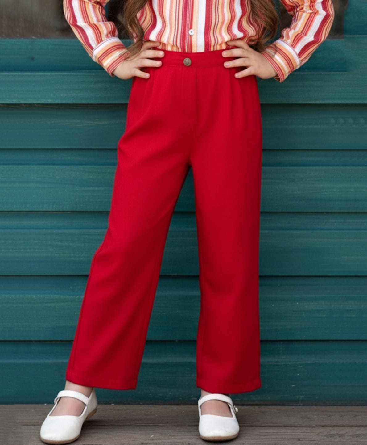 Cutiekins Rayon Woven Solid Trousers - Red-picture-23