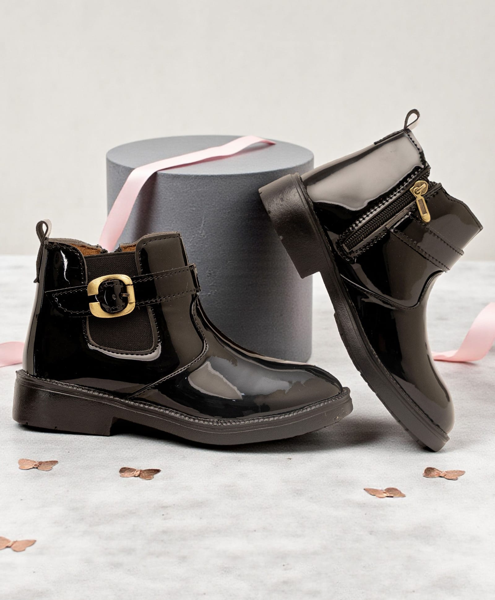 Freeplay Solid Buckle Closure Boots - Black-picture-40