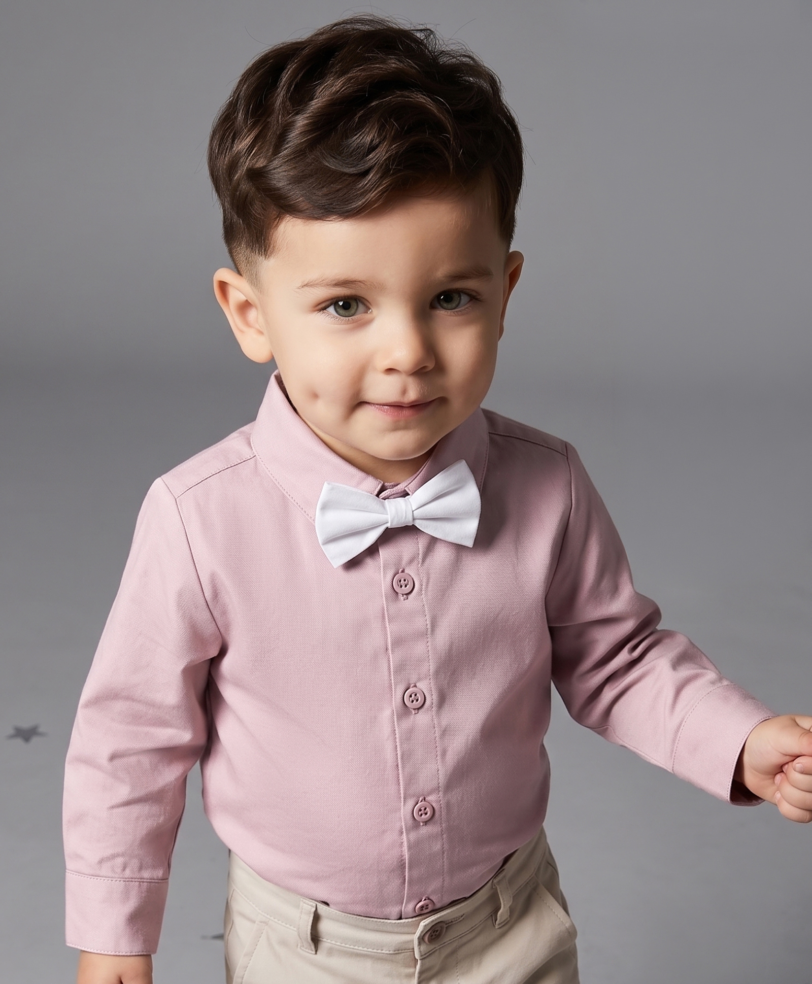 Babyoye Interlock Knit Full Sleeves Solid Satin Party Shirt With Bow - Lavender-picture-11
