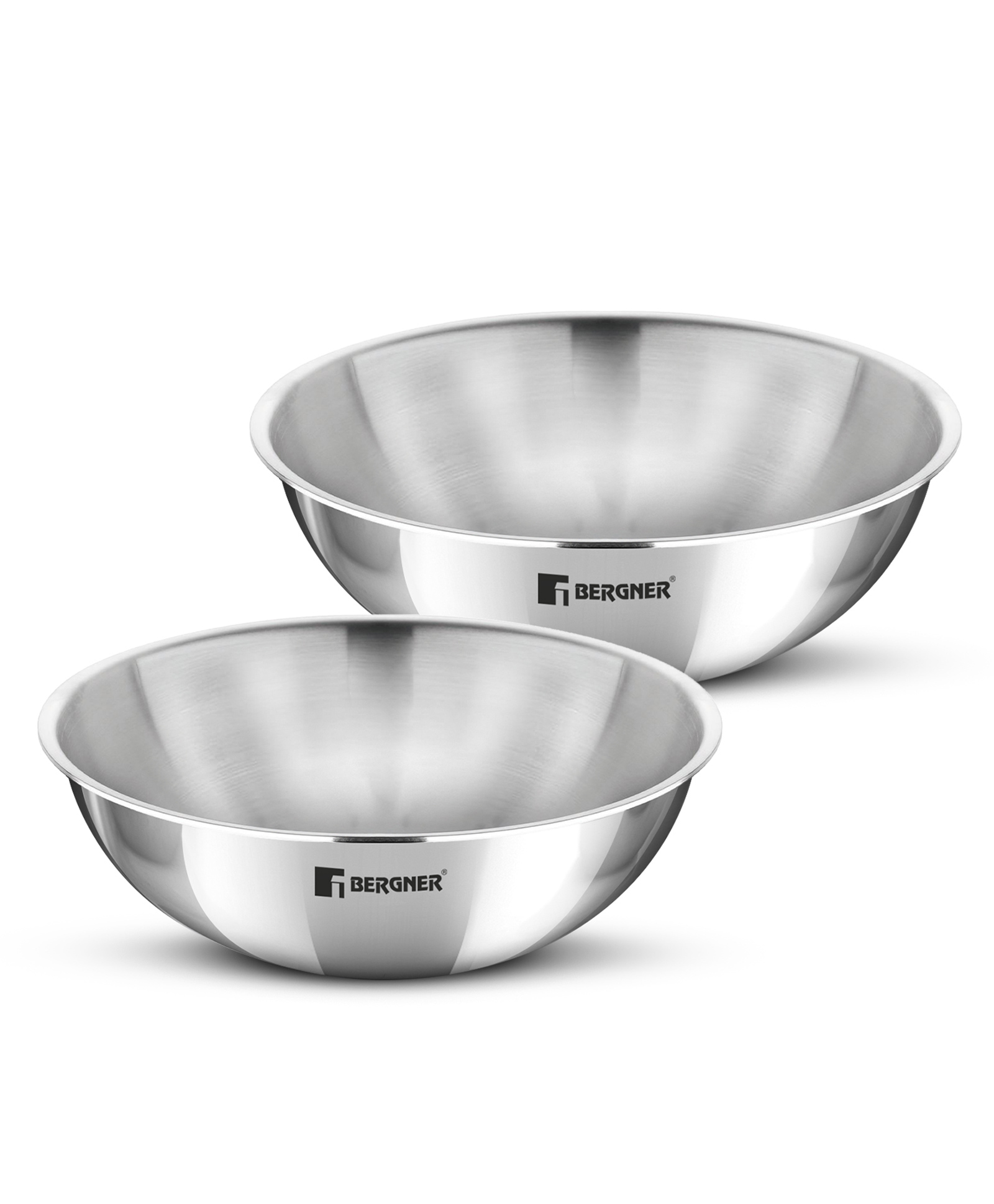 Bergner Tripro Triply Stainless Steel 2 Pcs Tasra Set, 20cm / 2 L and 22cm / 2.5 L - Induction Bottom- Silver-image-7