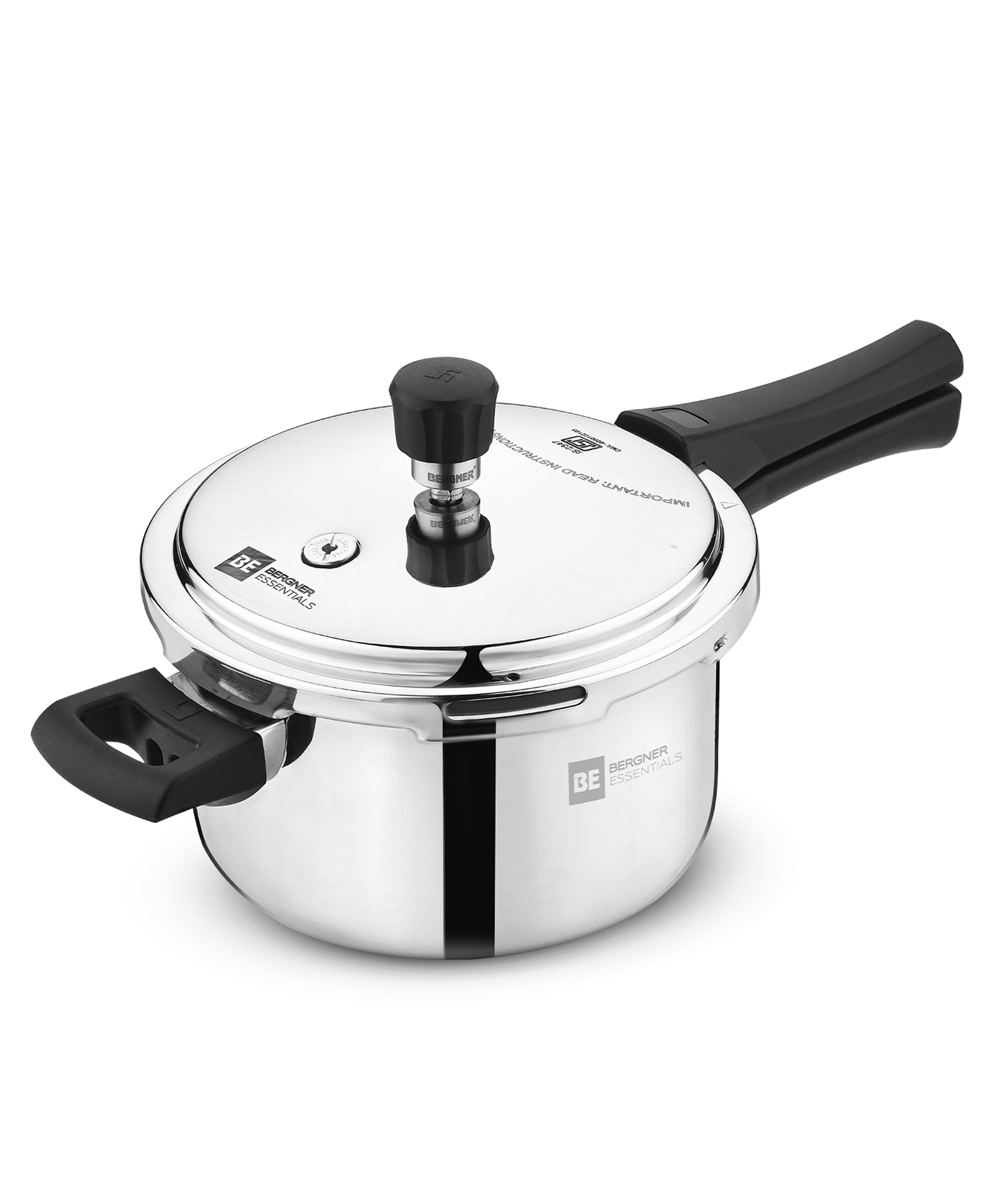 Bergner BE Essentials Tripro Triply Stainless Steel 3 Liters Outer Lid Pressure Cooker - Full Induction Bottom-image-28