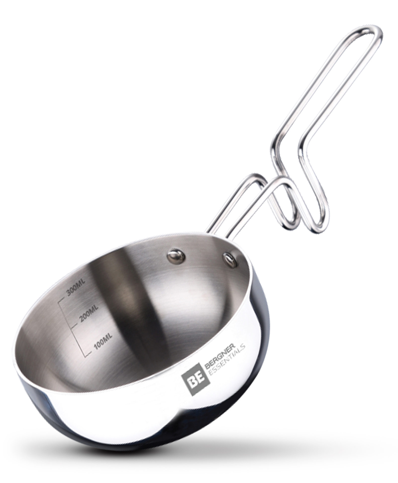 Bergner BE Bergner Essentials Tri-Ply 10cm (0.3 L) Stainless Steel Tadka Pan, For Spice Tempering/Seasoning, Long Wire Handle, Smooth Finished Surface, Induction Base & Gas Friendly, 5-Year Warranty-picture-35